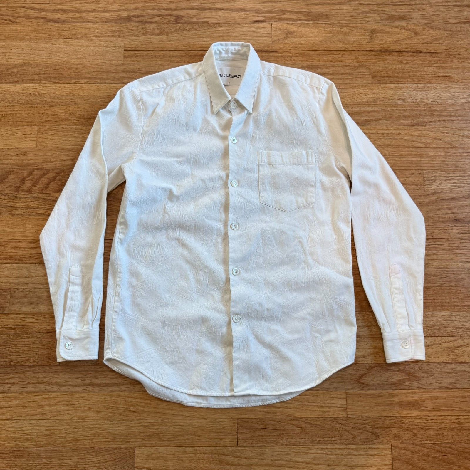 Our Legacy Our Legacy SS15 White Patten Woven Cotton Shirt Size US S / EU 44-46 / 1 - 1 Thumbnail