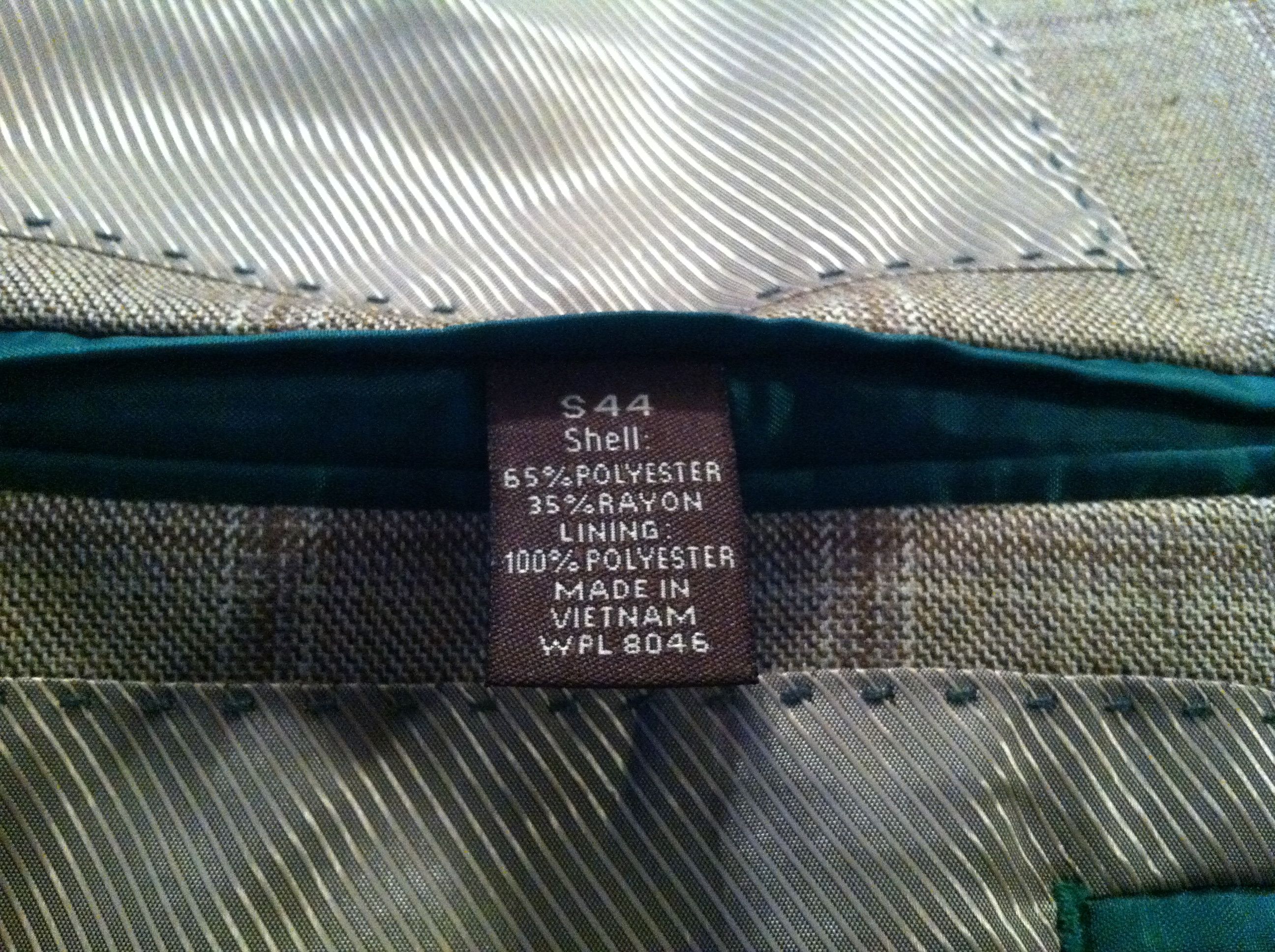 Tasso Elba TASSO ELBA MENS NEW 65%POLYESTER 35%RAYON SPORT JACKET 44S Size 44S - 8 Thumbnail