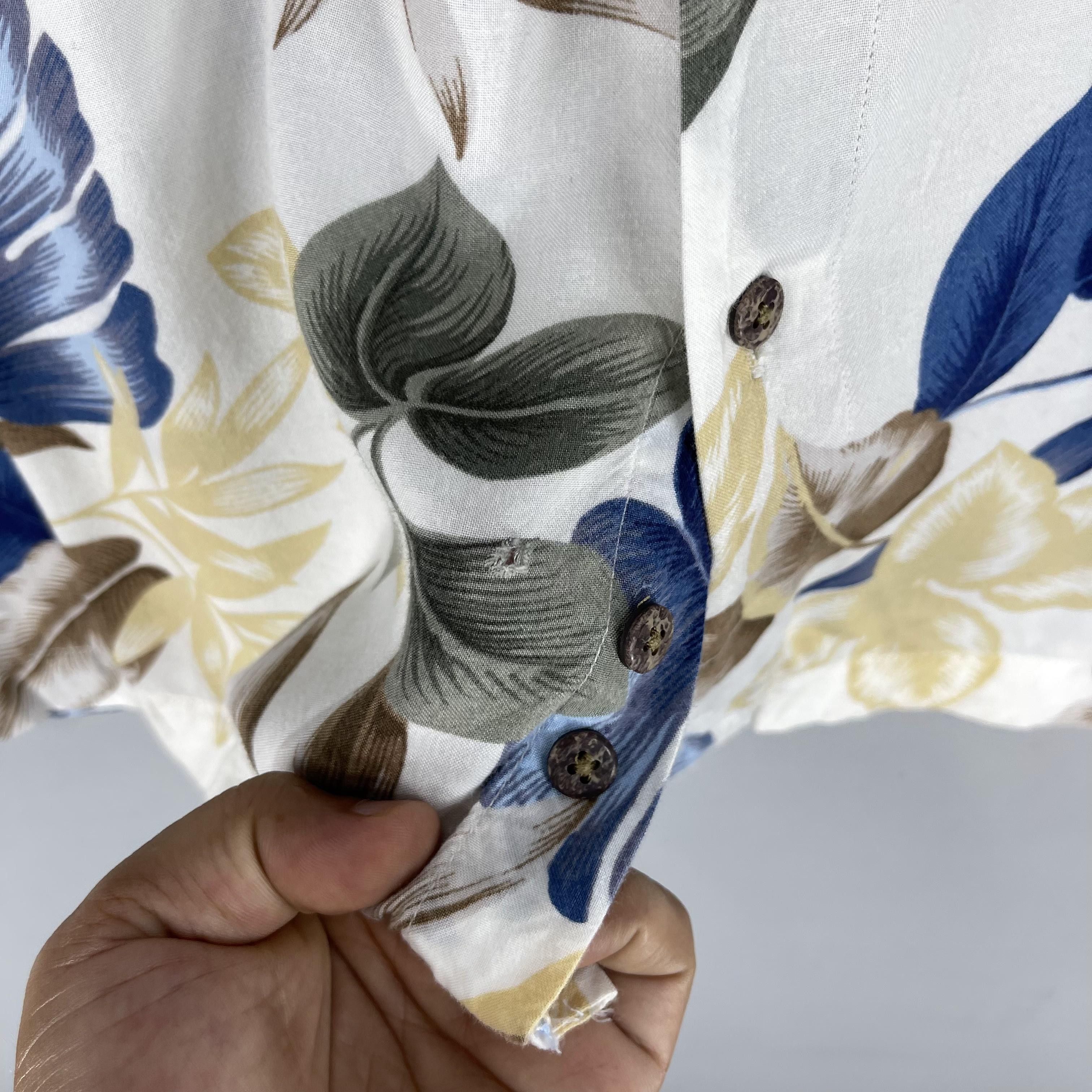 Japanese Brand × Vintage Vintage Aloha Tropical Floral Motive Hawaii Shirt Button Up Size US XL / EU 56 / 4 - 5 Thumbnail