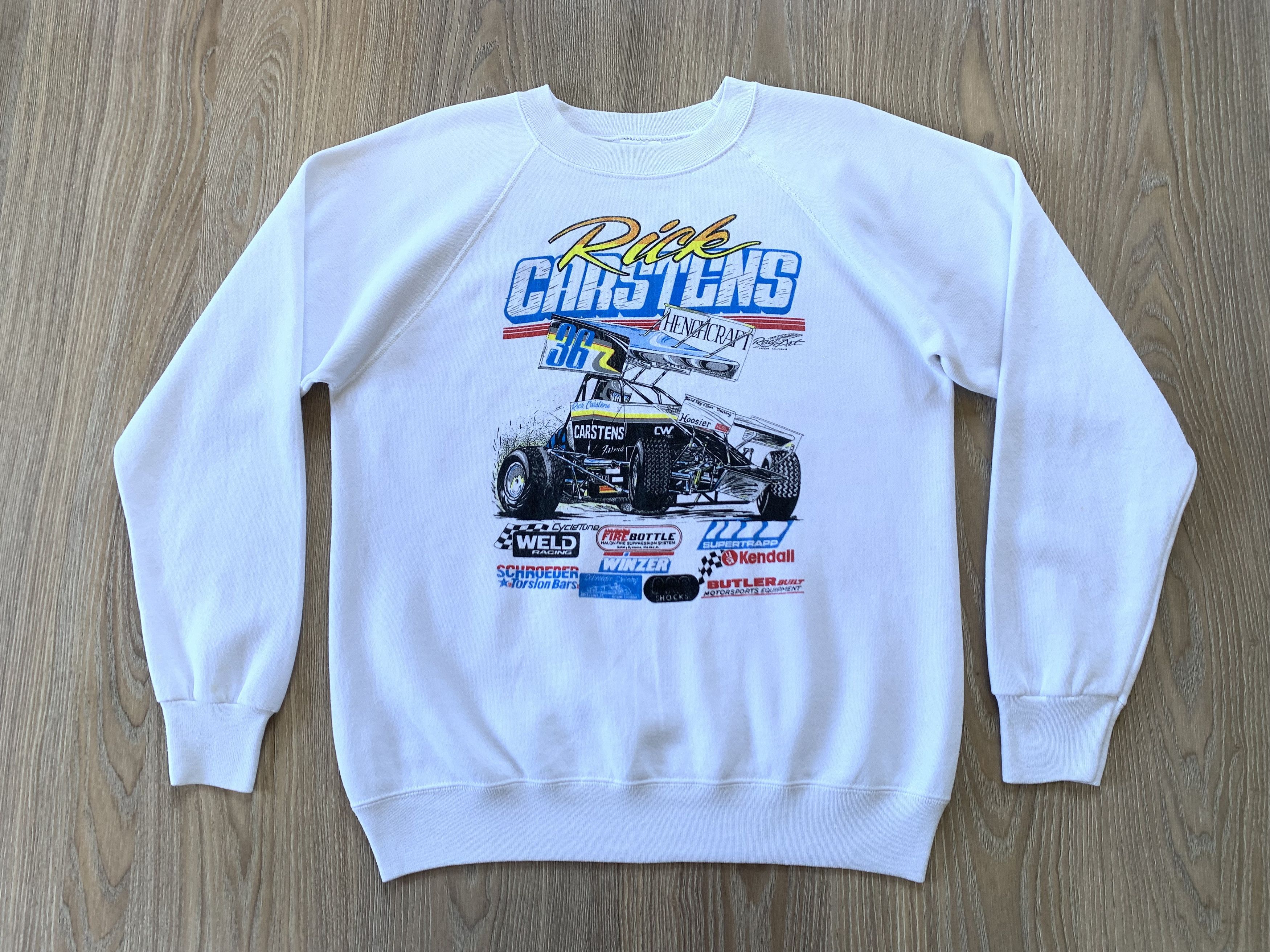 Hanes Hanes USAC Rick Carstens 36 Vintage Sweatshirt Size US L / EU 52-54 / 3 - 2 Thumbnail