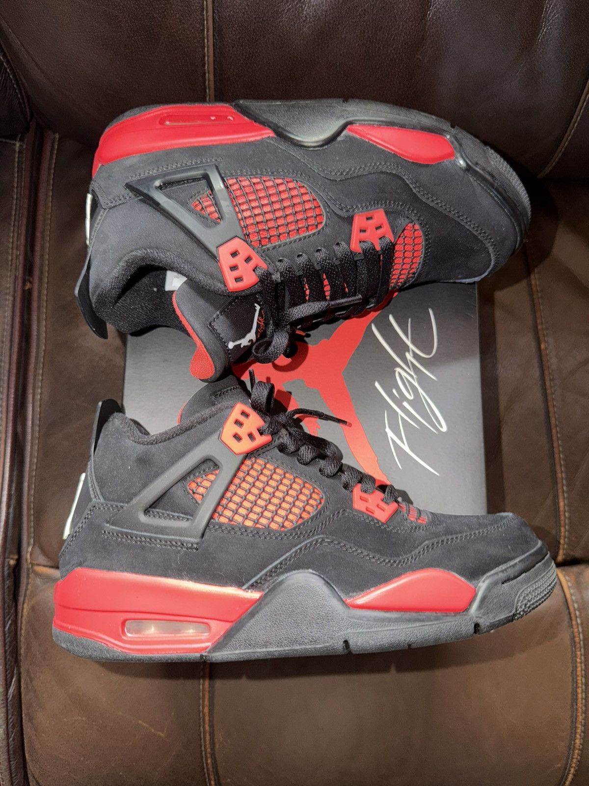 Jordan Brand Air Jordan 4 Retro GS ‘Red Thunder’ Size US 6 / EU 39 - 5 Thumbnail