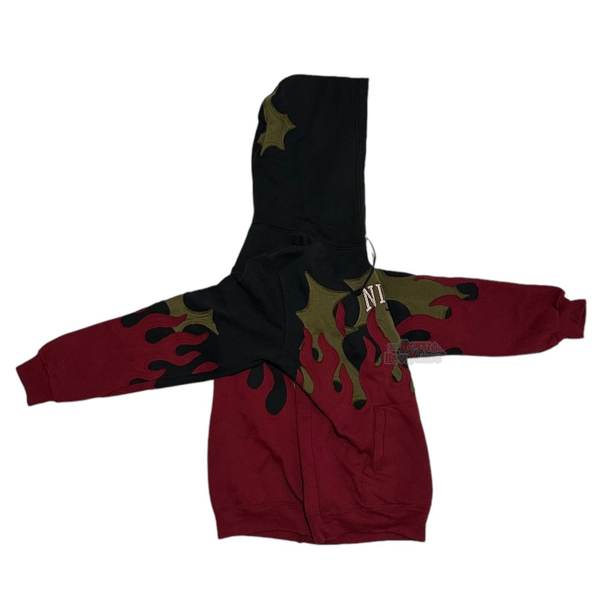 Nike Nike Hoodie Flame Spiky Red Olive “Choso” 583 Size US L / EU 52-54 / 3 - 5 Thumbnail