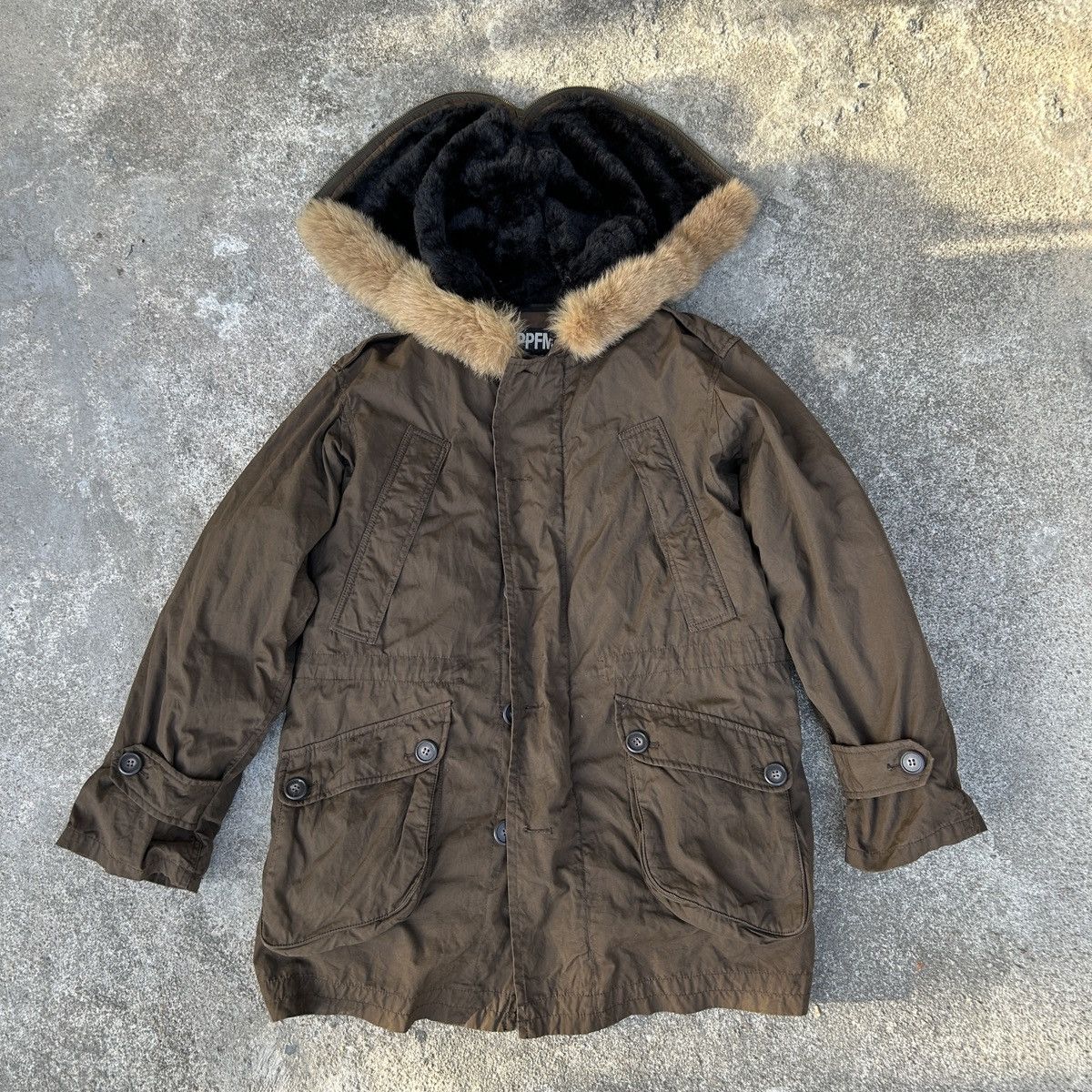If Six Was Nine × Le Grande Bleu (L.G.B.) × PPFM Vintage PPFM Fur Parka Jacket 🧥 Size US M / EU 48-50 / 2 - 3 Thumbnail