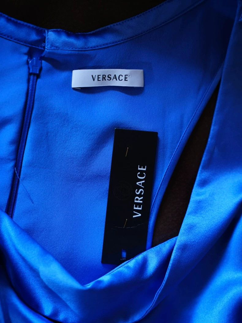 Versace Versace Silk slim pleated asymmetrical dress Size S / US 4 / IT 40 - 5 Thumbnail