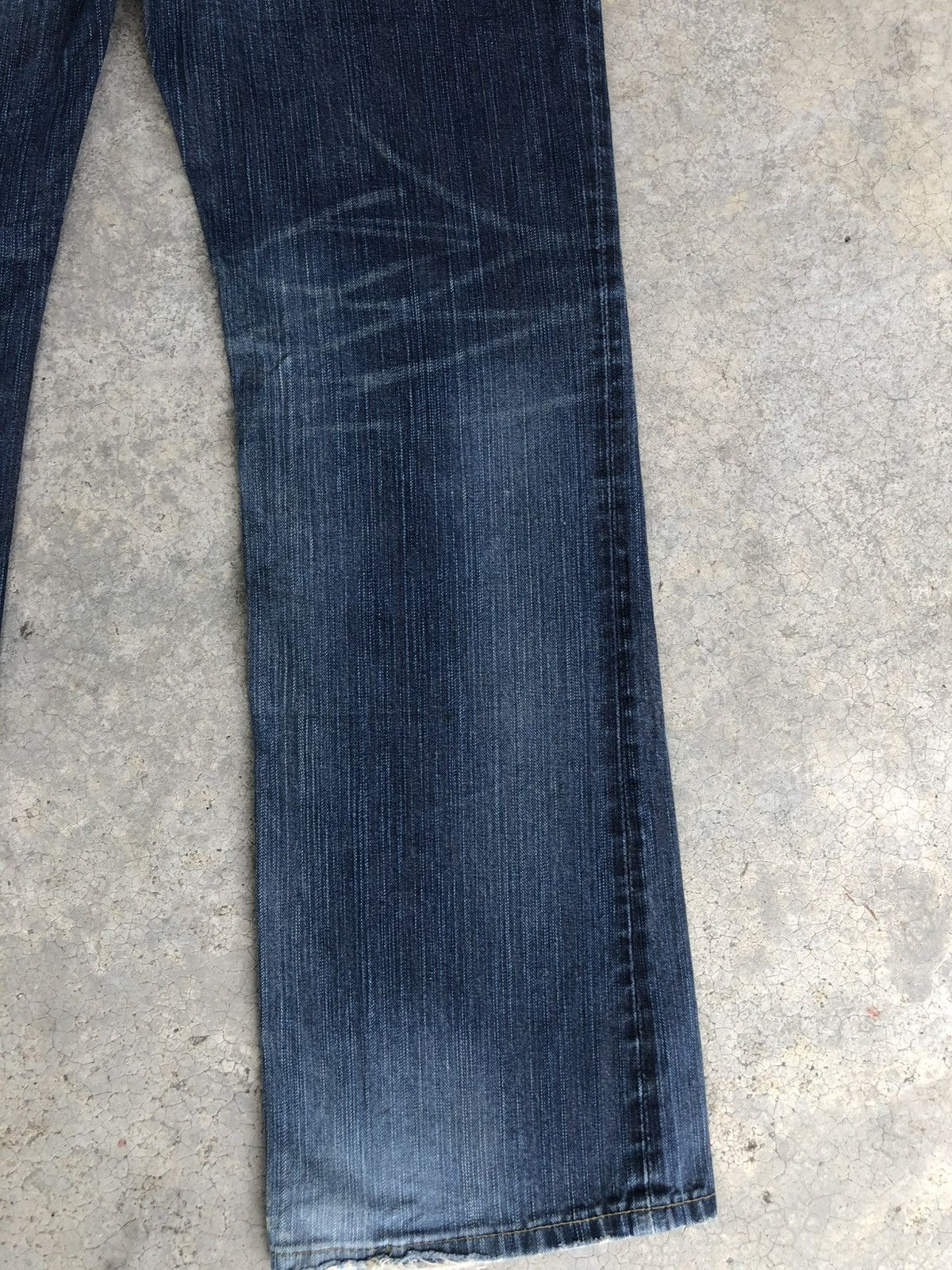 If Six Was Nine Japanese Lee Flared Jeans Distressed Denim Size US 34 / EU 50 - 12 Thumbnail
