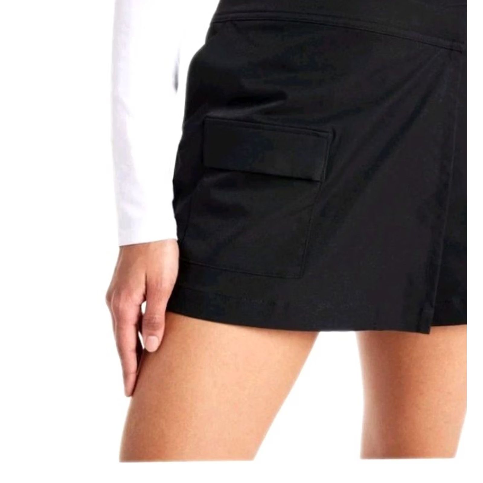 Avia VINTAGE AVIA Shorts Women's Size 16-18 Black Polyester Hiking Elastic Waist Skorts Size 25" / US 0 / IT 36 - 2 Thumbnail