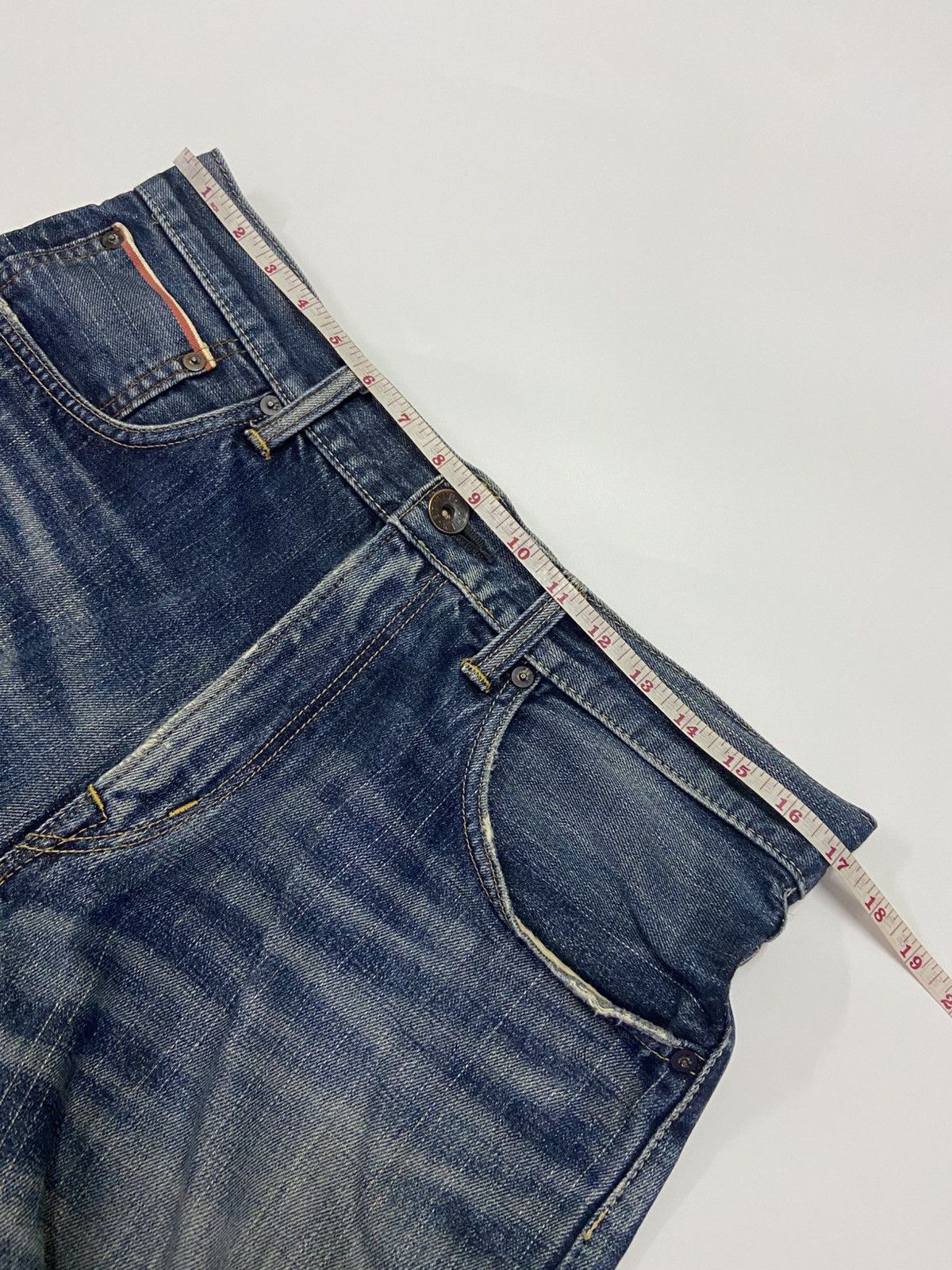 Edwin Vintage Edwin 505XX Orange Tag Selvedge Distressed Size US 32 / EU 48 - 13 Thumbnail