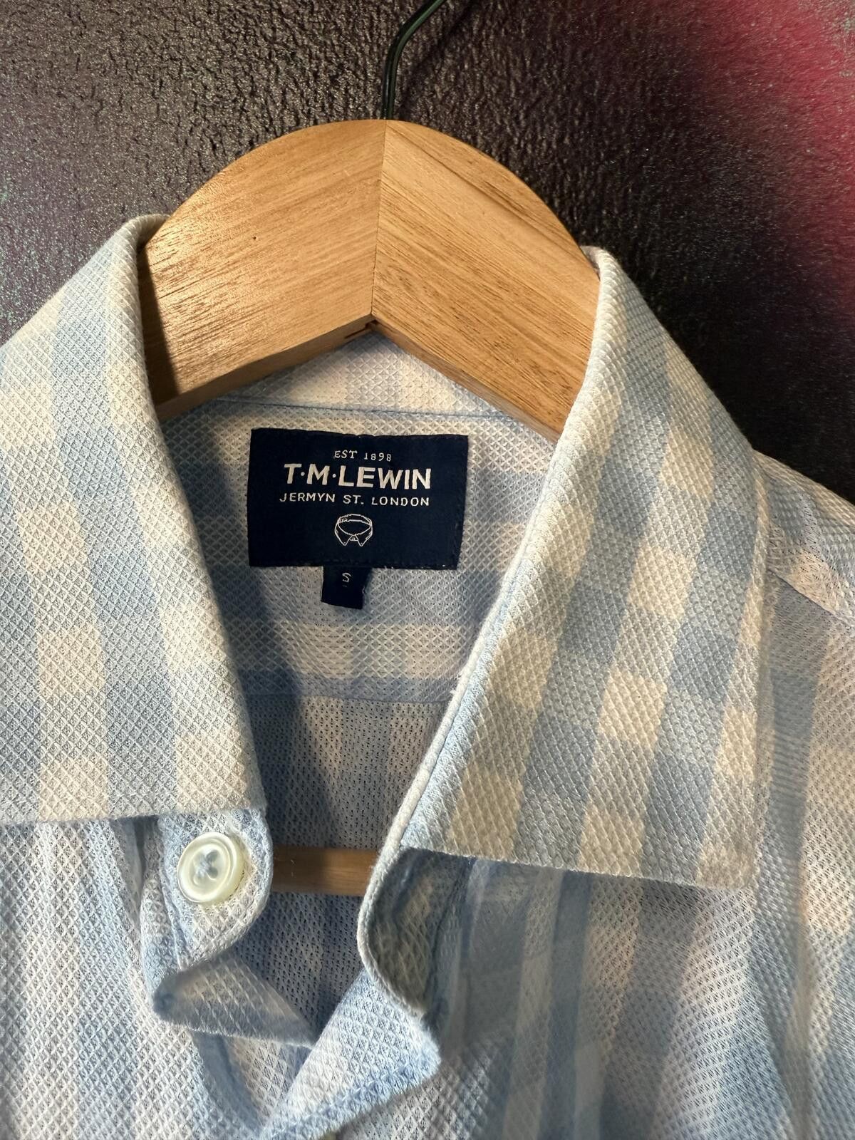 Other T.M. Lewin blue gingham check formal shirt -slim fit Size US S / EU 44-46 / 1 - 2 Thumbnail