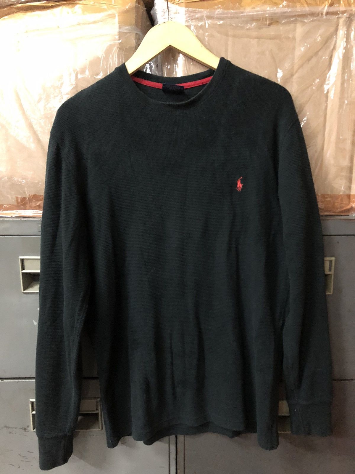 Polo Ralph Lauren × Vintage Polo Ralph Lauren Black Thermal Large Size US S / EU 44-46 / 1 - 1 Thumbnail