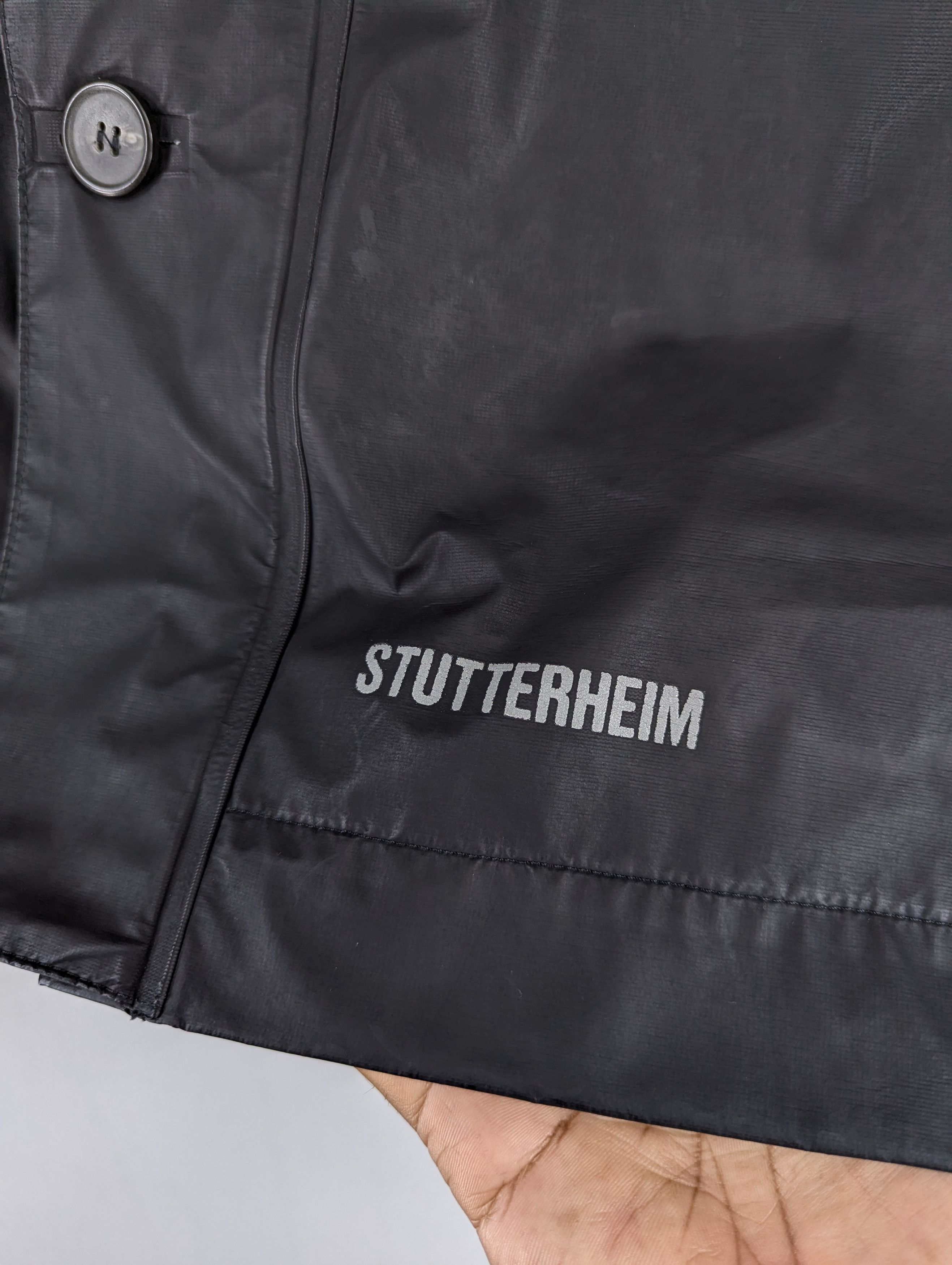 Stutterheim Men's Black Stutterheim Hoodie Long Raincoat Jacket XXS Size US XXS / EU 40 - 7 Thumbnail