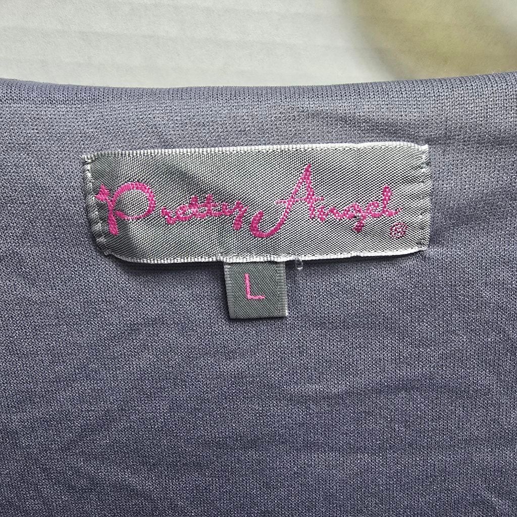 The Unbranded Brand Women's Pretty Angel Gray Floral Embellished Blouse L Size L / US 10 / IT 46 - 3 Thumbnail