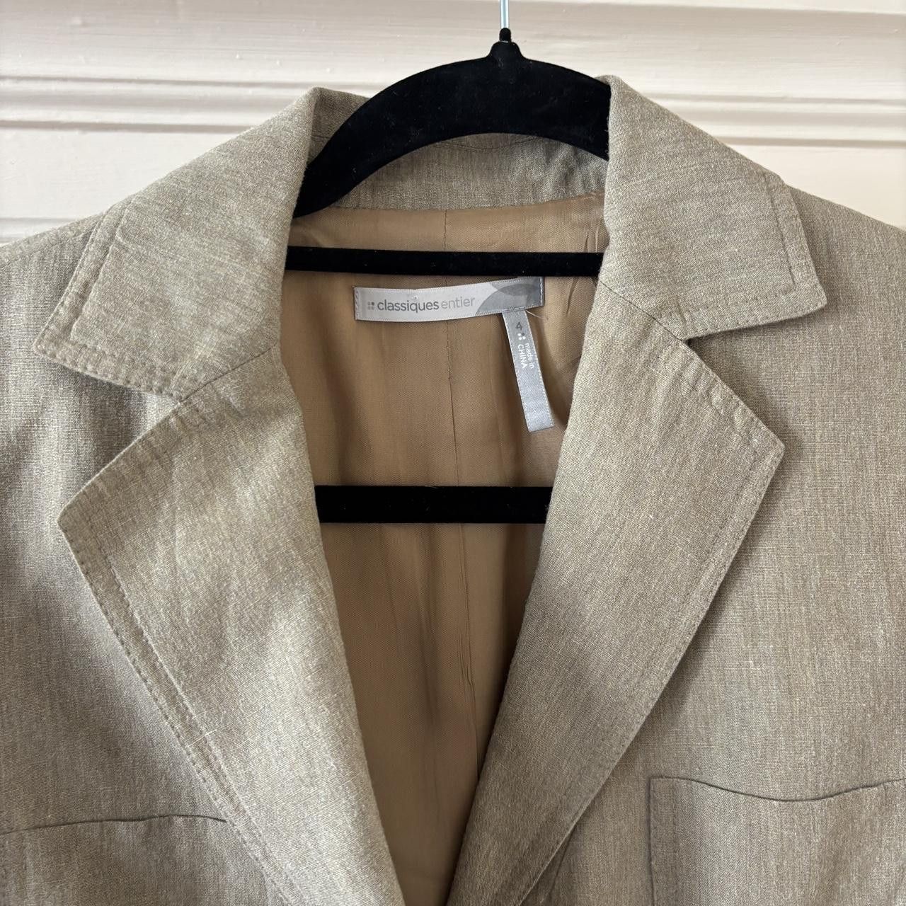 Nordstrom Classiques Entier Vintage Linen Silk Blazer Size S / US 4 / IT 40 - 3 Thumbnail