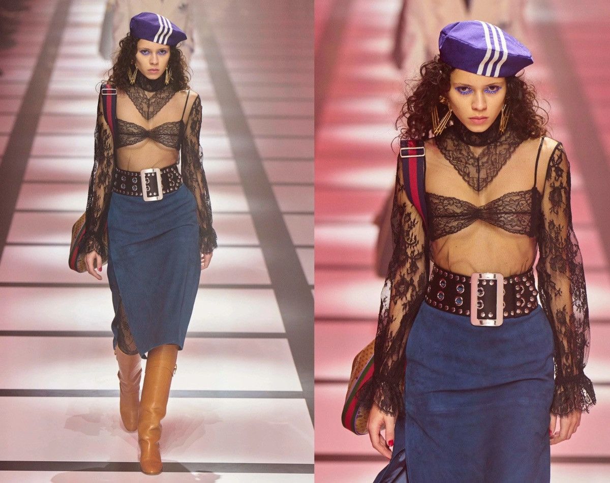 コラボ レア！美品♪GUCCI×adidas ベレー帽　紫　パープル　S　57