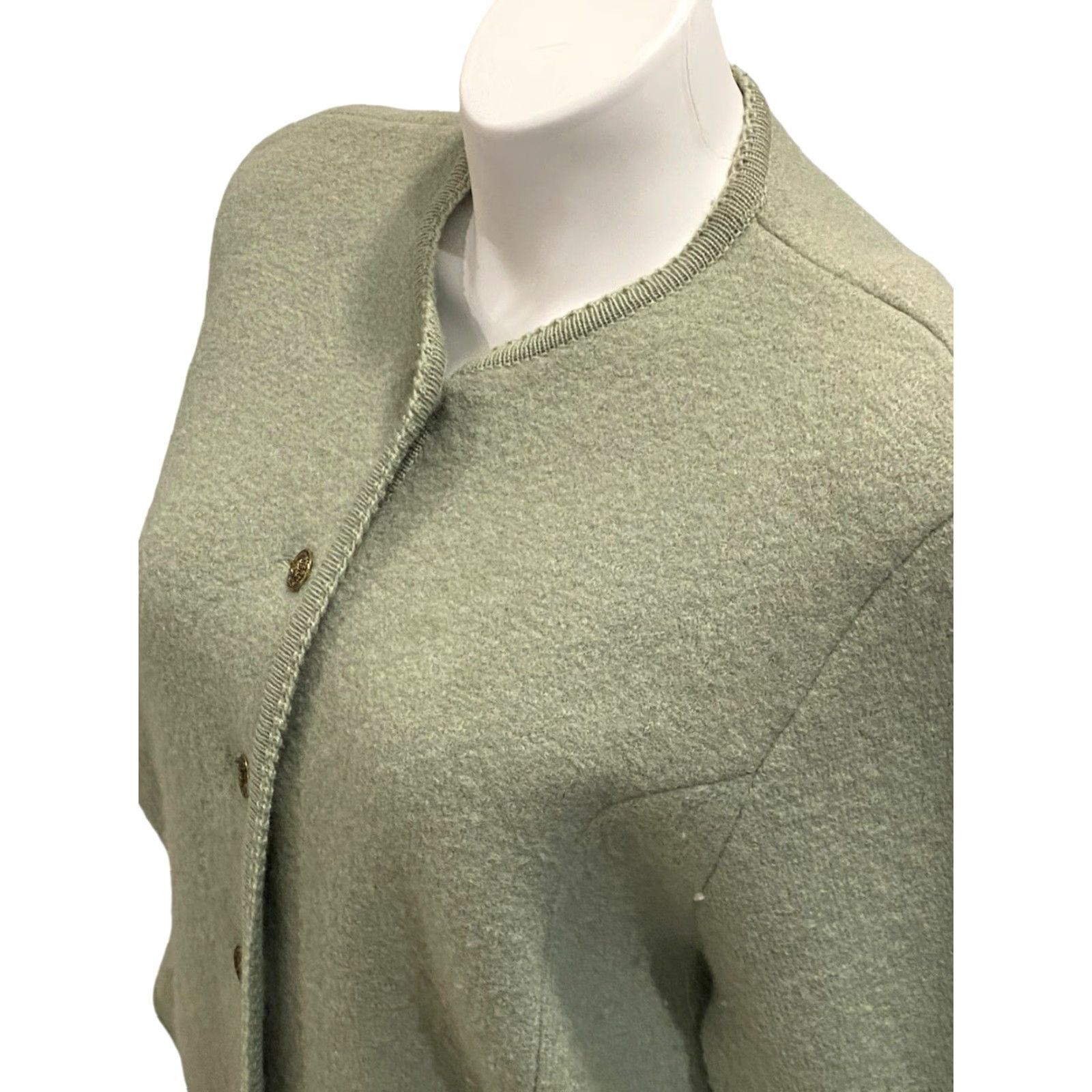 Vintage TALLY HO Nordic WOOL Cardigan Sweater Sage Green Button Up Women’s Size XL Size XL / US 12-14 / IT 48-50 - 6 Thumbnail