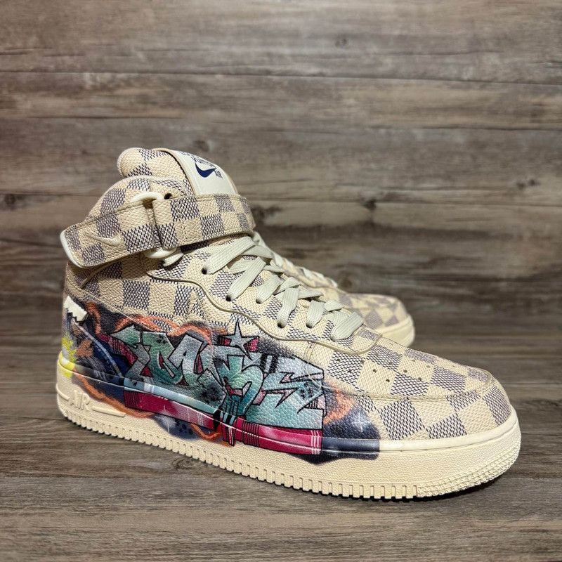 Louis Vuitton Nike x Louis Vuitton Stylish High-Top Sneakers -2505 Size US 9 / EU 42 - 9 Thumbnail