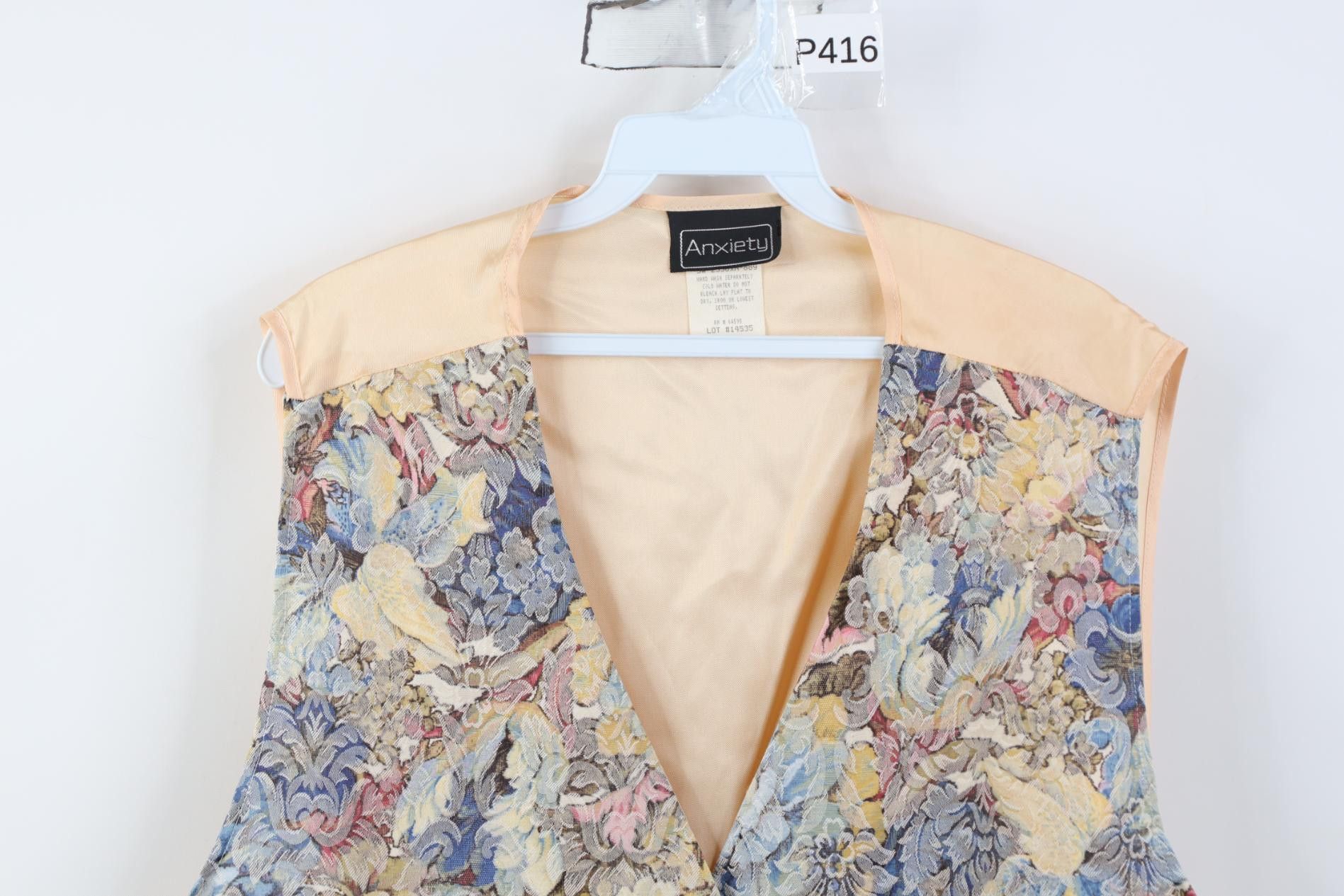 Vintage Vintage 90s Streetwear Flower Floral Suit Vest Jacket USA Size XXL / US 16-18 / IT 52-54 - 2 Thumbnail