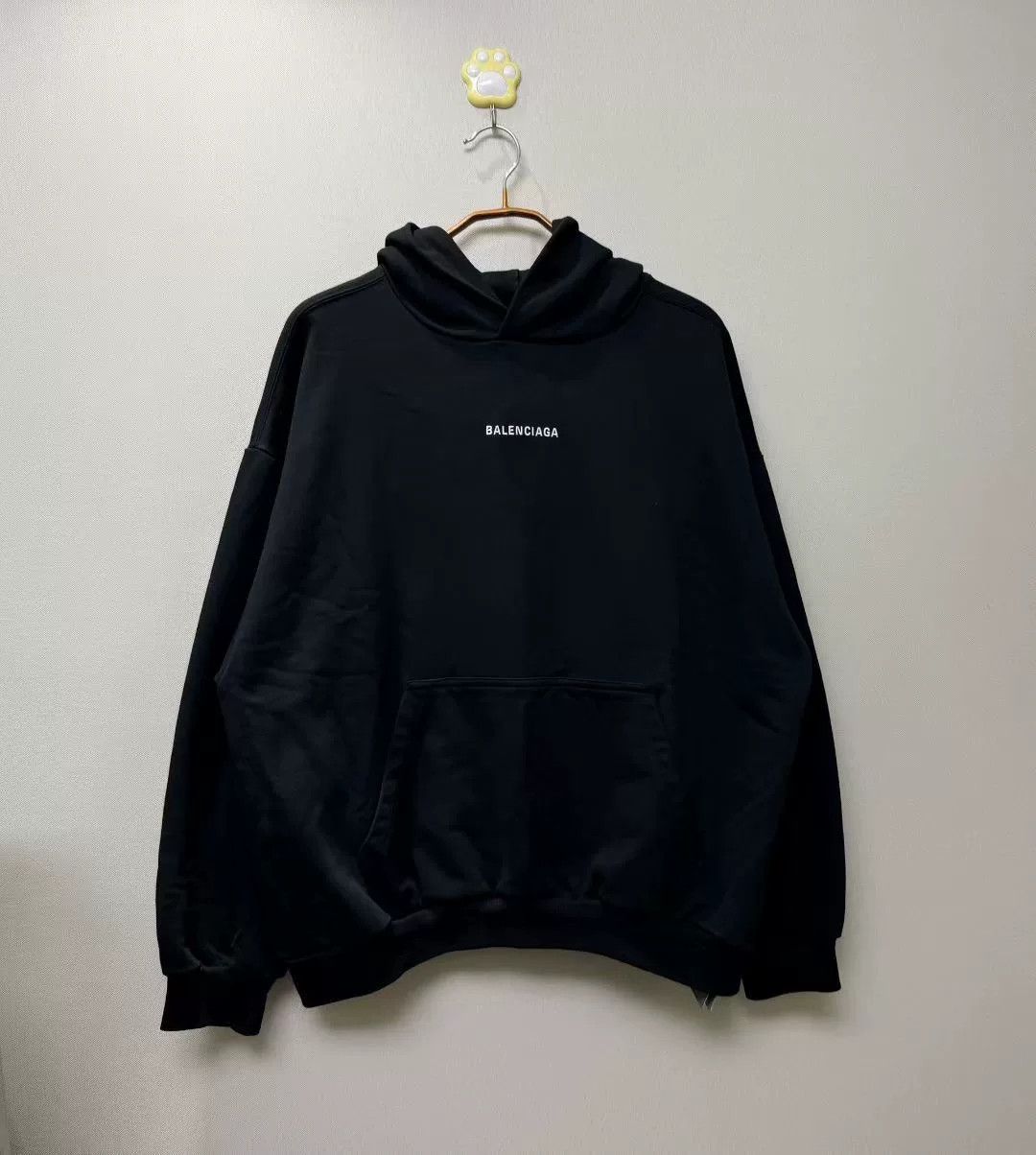 Balenciaga BALENCIAGA New Black Embroidered Letter Hoodie Size US M / EU 48-50 / 2 - 1 Thumbnail