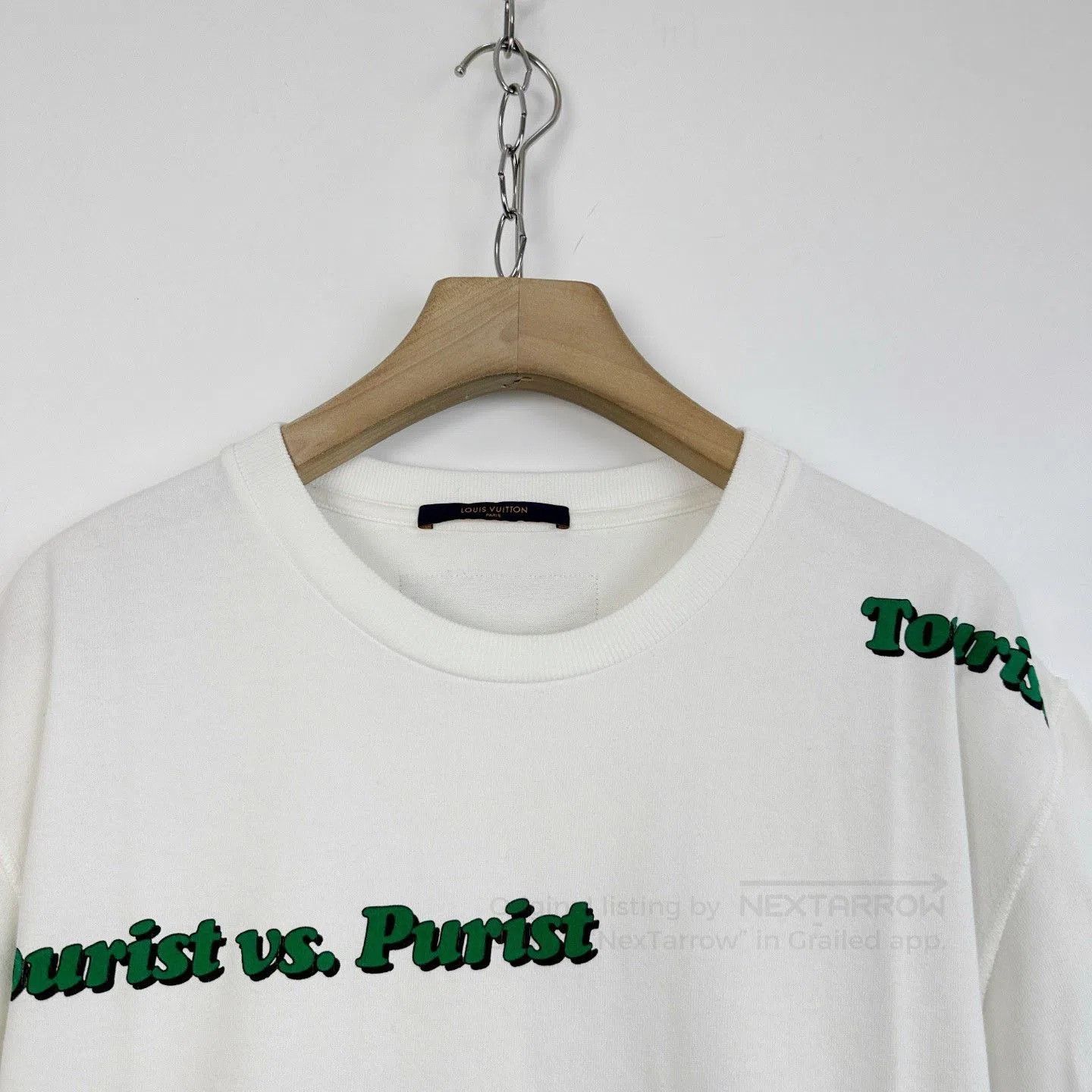 Louis Vuitton LV White Letter Print Crewneck T-shirt. Size US L / EU 52-54 / 3 - 3 Thumbnail