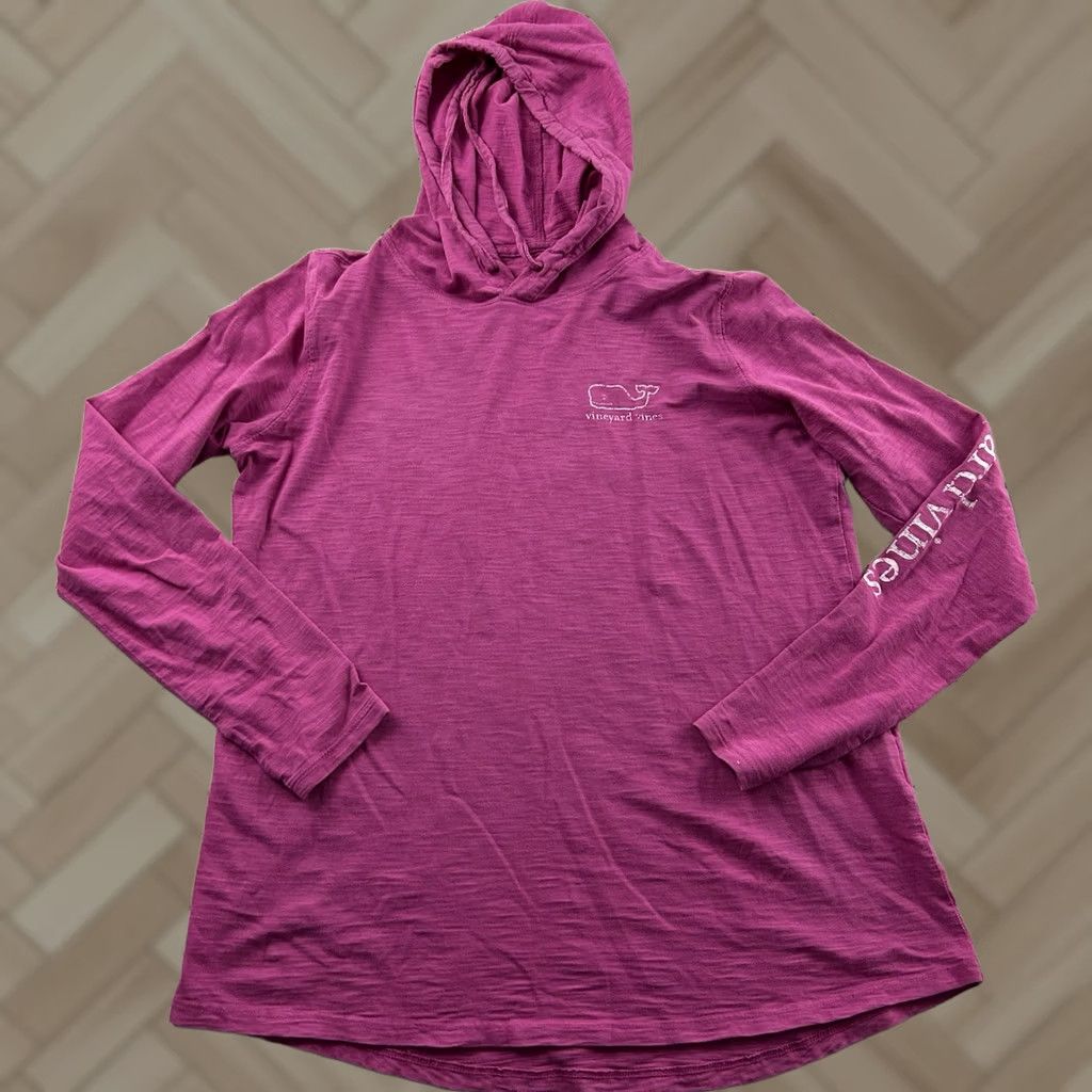 Vineyard Vines Vineyard Vines Long Sleeve Hooded T Shirt Women S Pink Hoodie T-Shirt Women's Small Pink Hooded Long Sleeve VINEYARD VINES Shirt Womens Small Pink Size S / US 4 / IT 40 - 1 Thumbnail