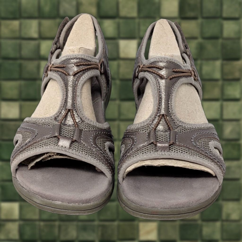 Clarks Clarks In Motion Jump Pewter Gray Slingback Walking Sandals Womens 8 1/2 M Sandal Adult Womens Pewter Gray 60439 Size US 9 / IT 39 - 1 Thumbnail