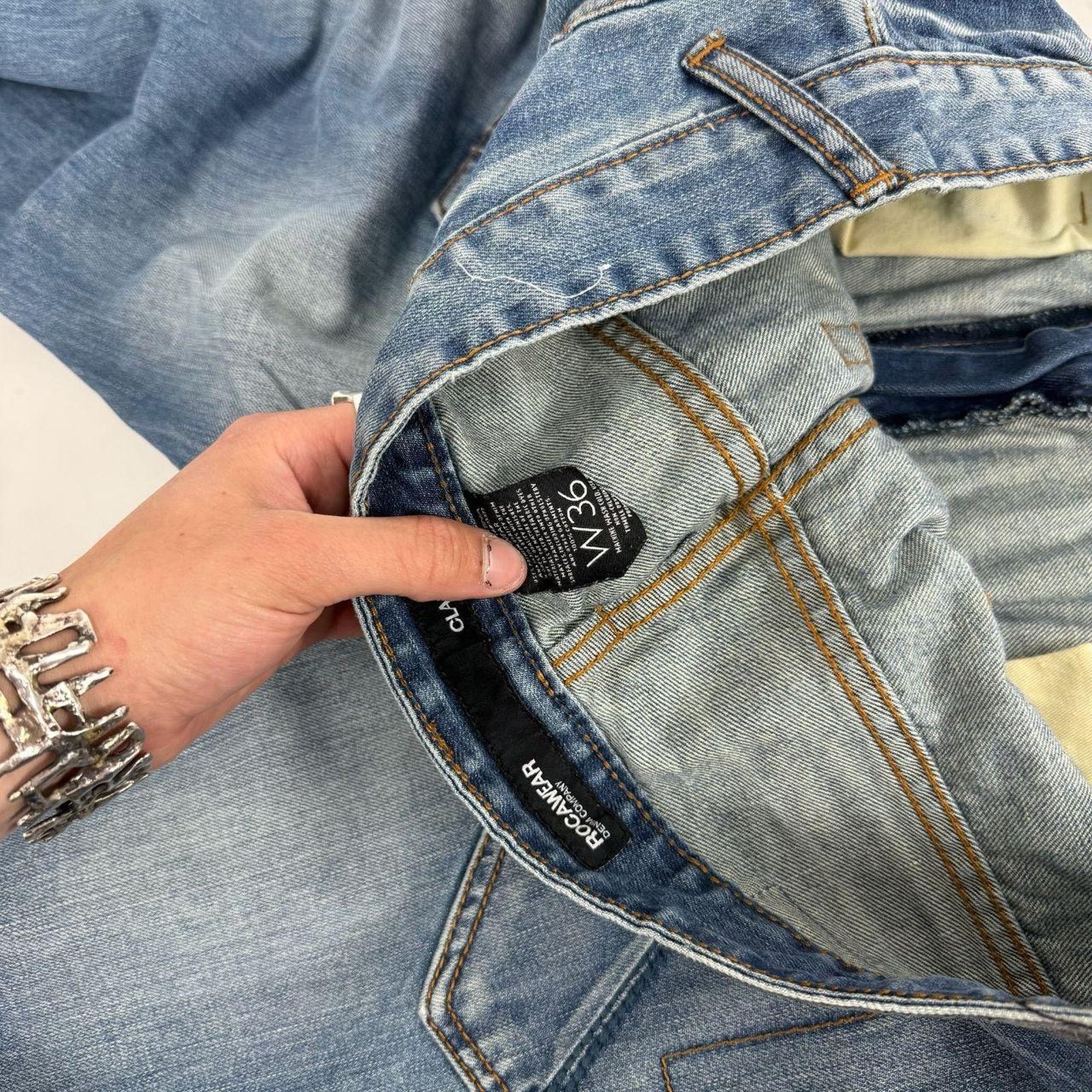 JNCO × Rocawear × Vintage Vintage y2k faded baggy archive rocawear stonewash rare jean Size US 38 / EU 54 - 6 Thumbnail