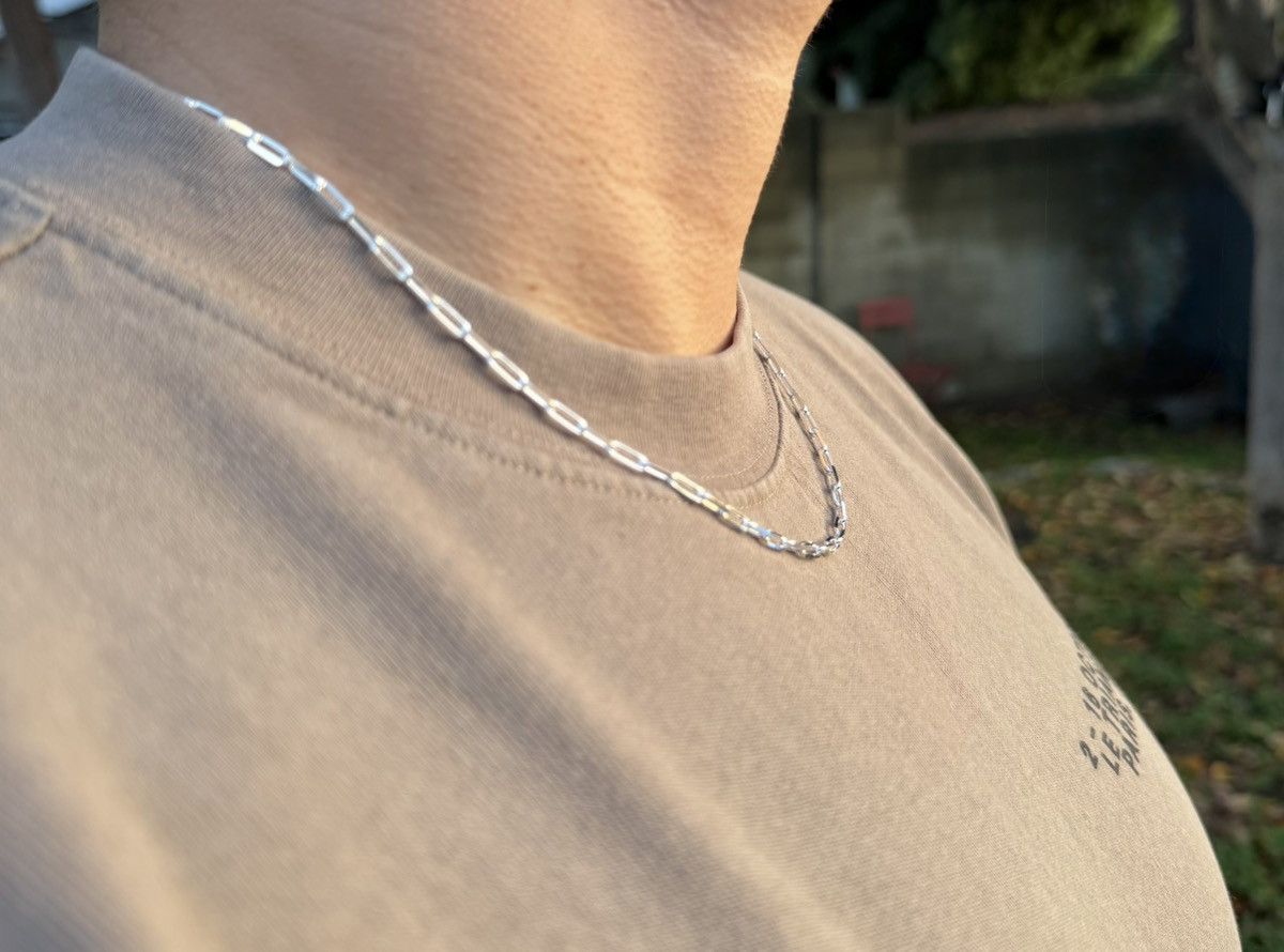 Sterling Silver Silver paper clip chain 20” Size ONE SIZE - 7 Thumbnail