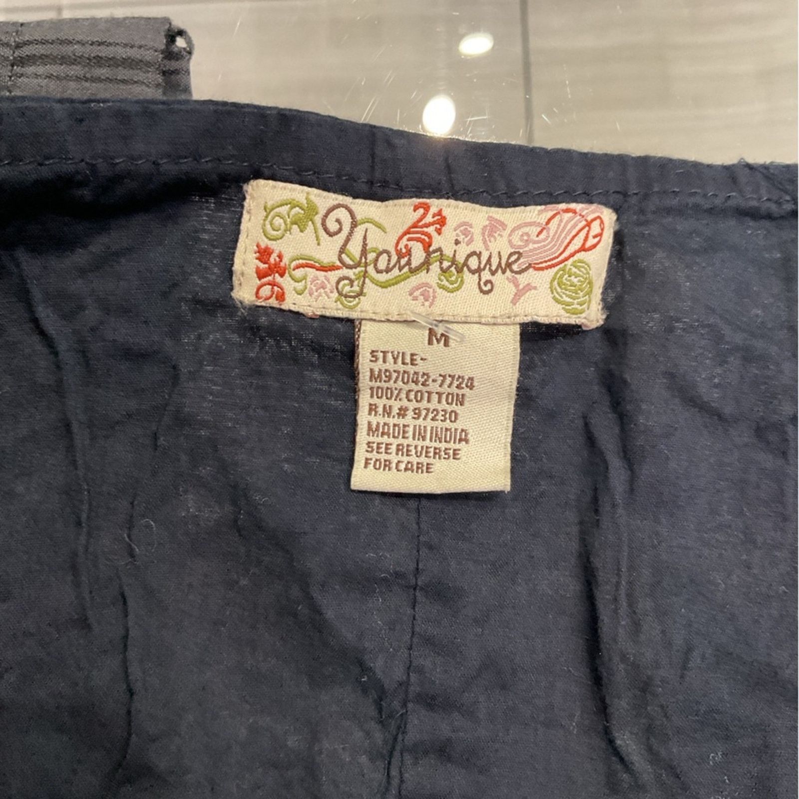 Vintage Women's Younique Embroidered Floral Lined Shirt Size 28" / US 6 / IT 42 - 3 Thumbnail