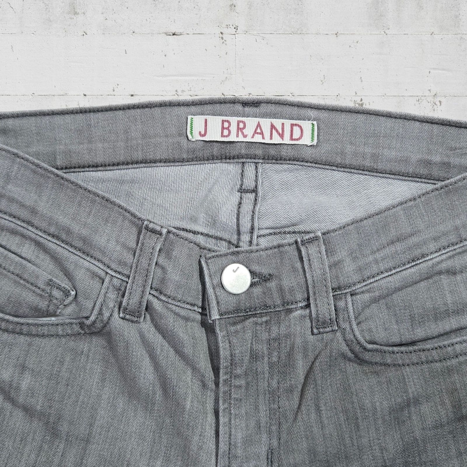 J Brand J Brand Grey Mid-Rise Skinny Jeans Size 26 Size 26" / US 2 / IT 38 - 3 Thumbnail