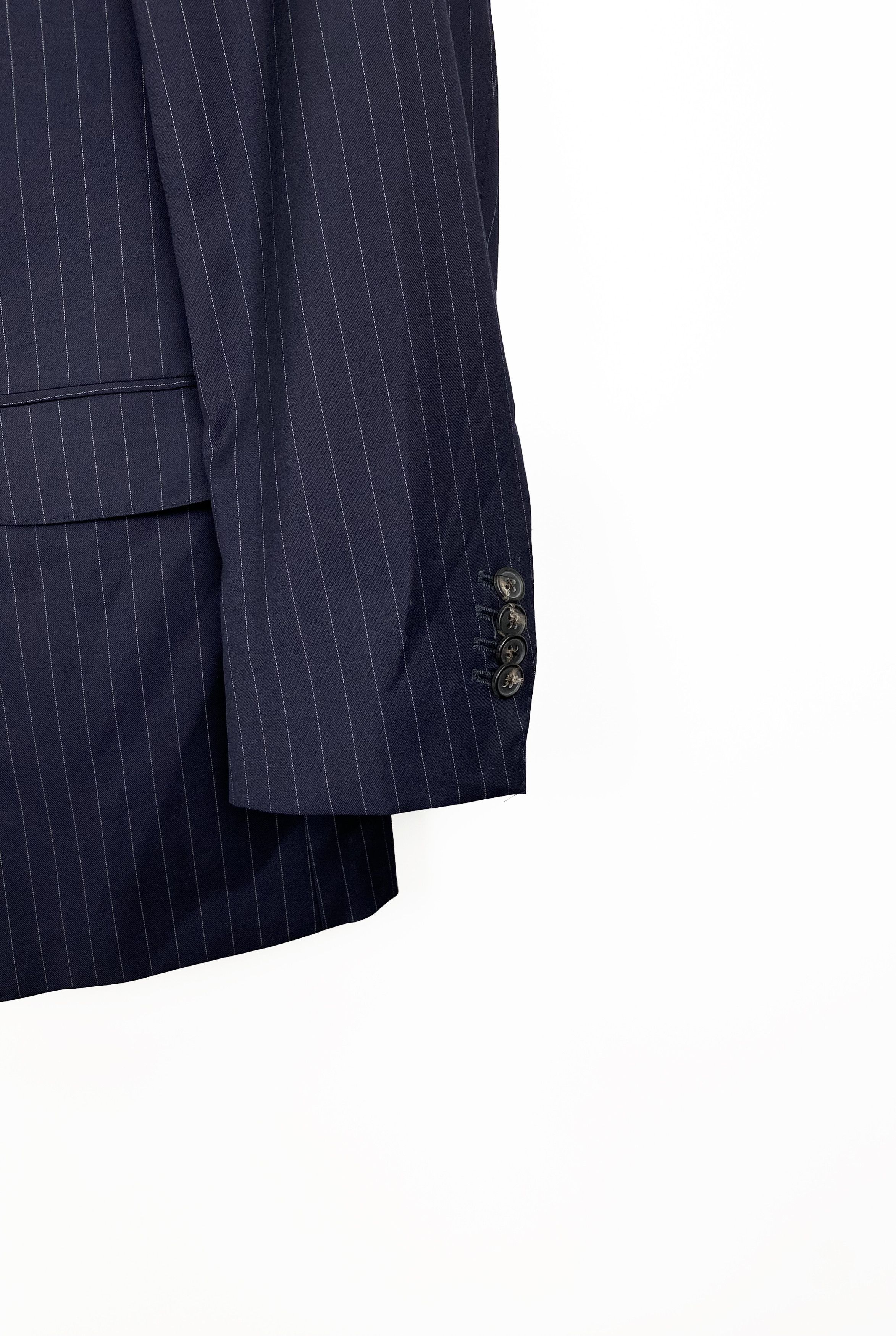 Suitsupply SUITSUPPLY Sevilha Striped Wool Navy Blazer Size 58 / US 48 Size 48R - 4 Thumbnail