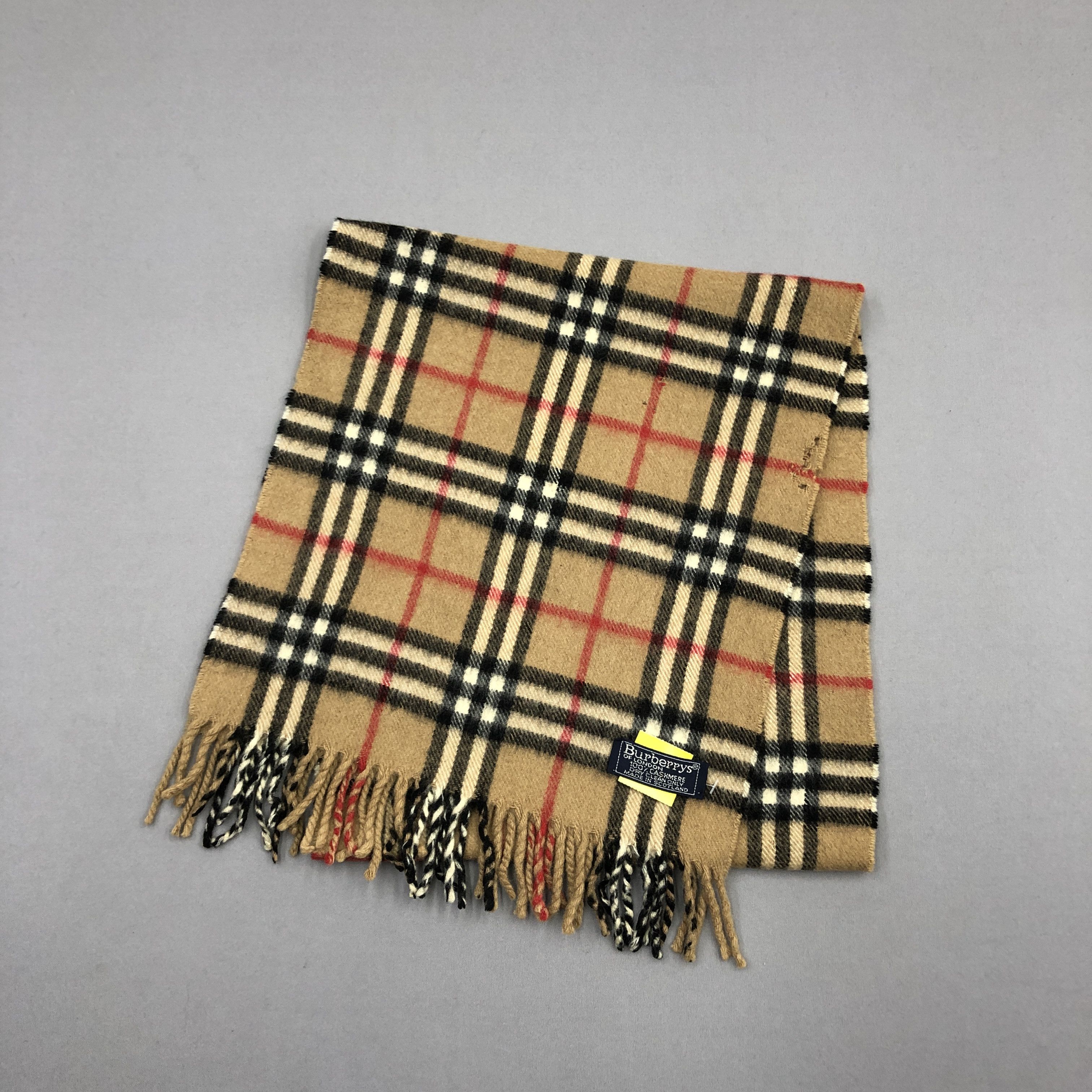 Burberry Vintage Burberry Scarf Muffler Wool Cashmere Scarves Size ONE SIZE - 3 Thumbnail