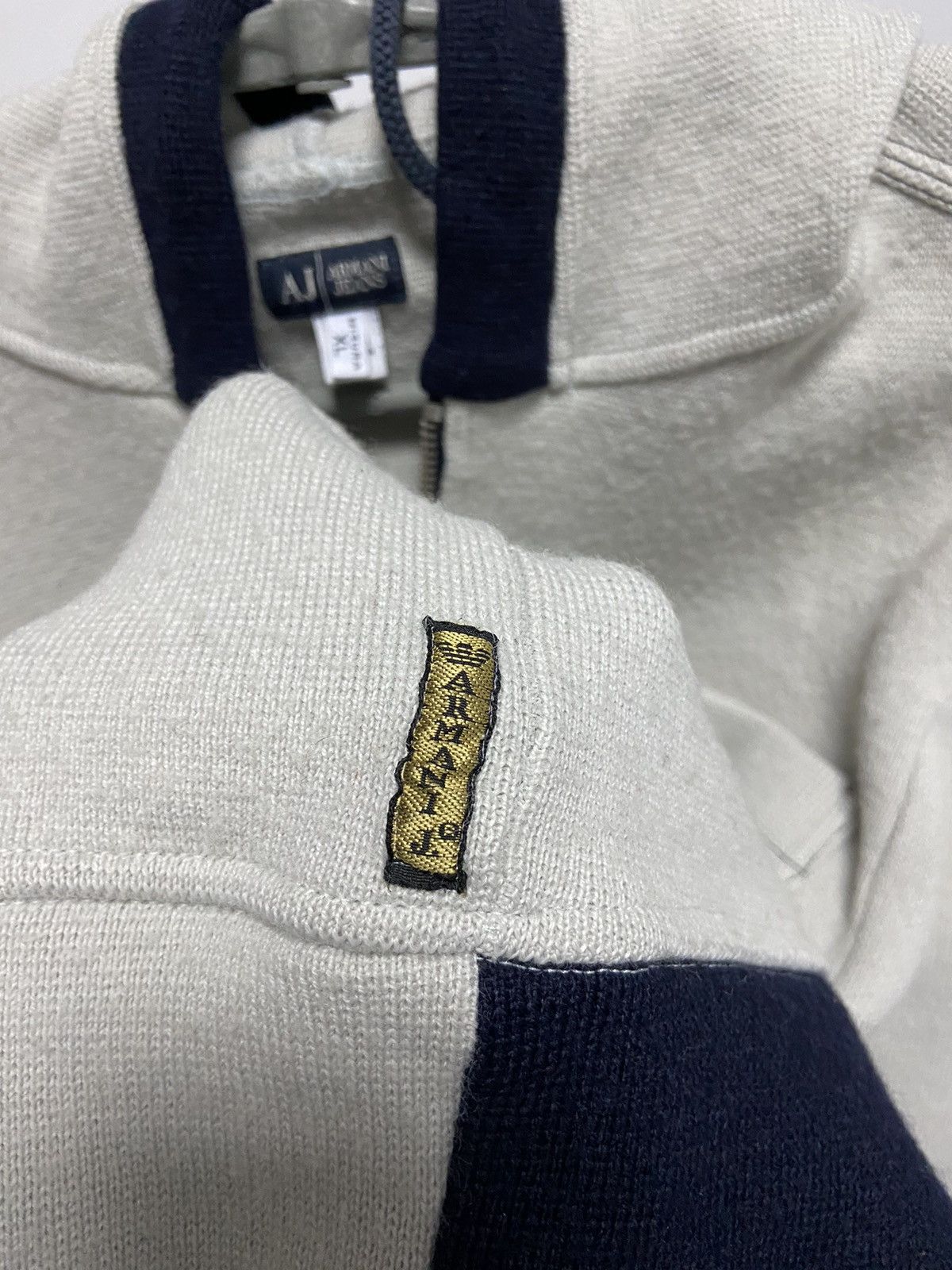 Armani × Vintage Armani logo sleeve Vintage Zip Hoodie Y2K Size US L / EU 52-54 / 3 - 12 Thumbnail
