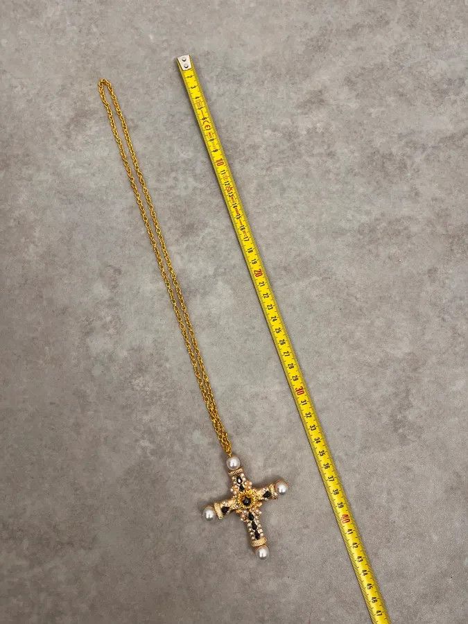 Dolce & Gabbana 2010s Dolce & Gabbana Royal Premium Cross Gold Necklace Size ONE SIZE - 8 Thumbnail