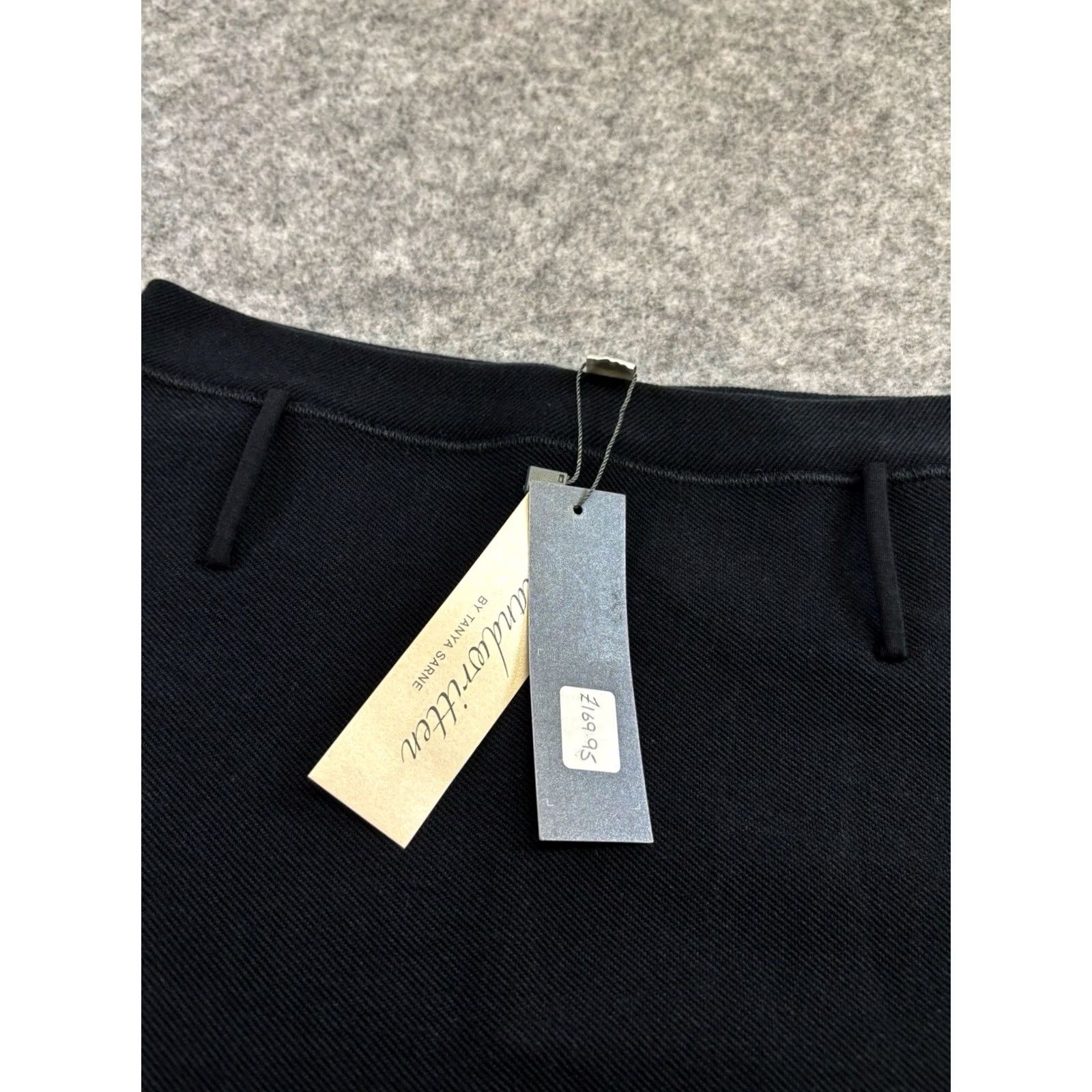 Vintage Handwritten Pencil Skirt Women’s Black BNWT Small MIDI Elastic Cotton Elastane Size 28" / US 6 / IT 42 - 4 Thumbnail
