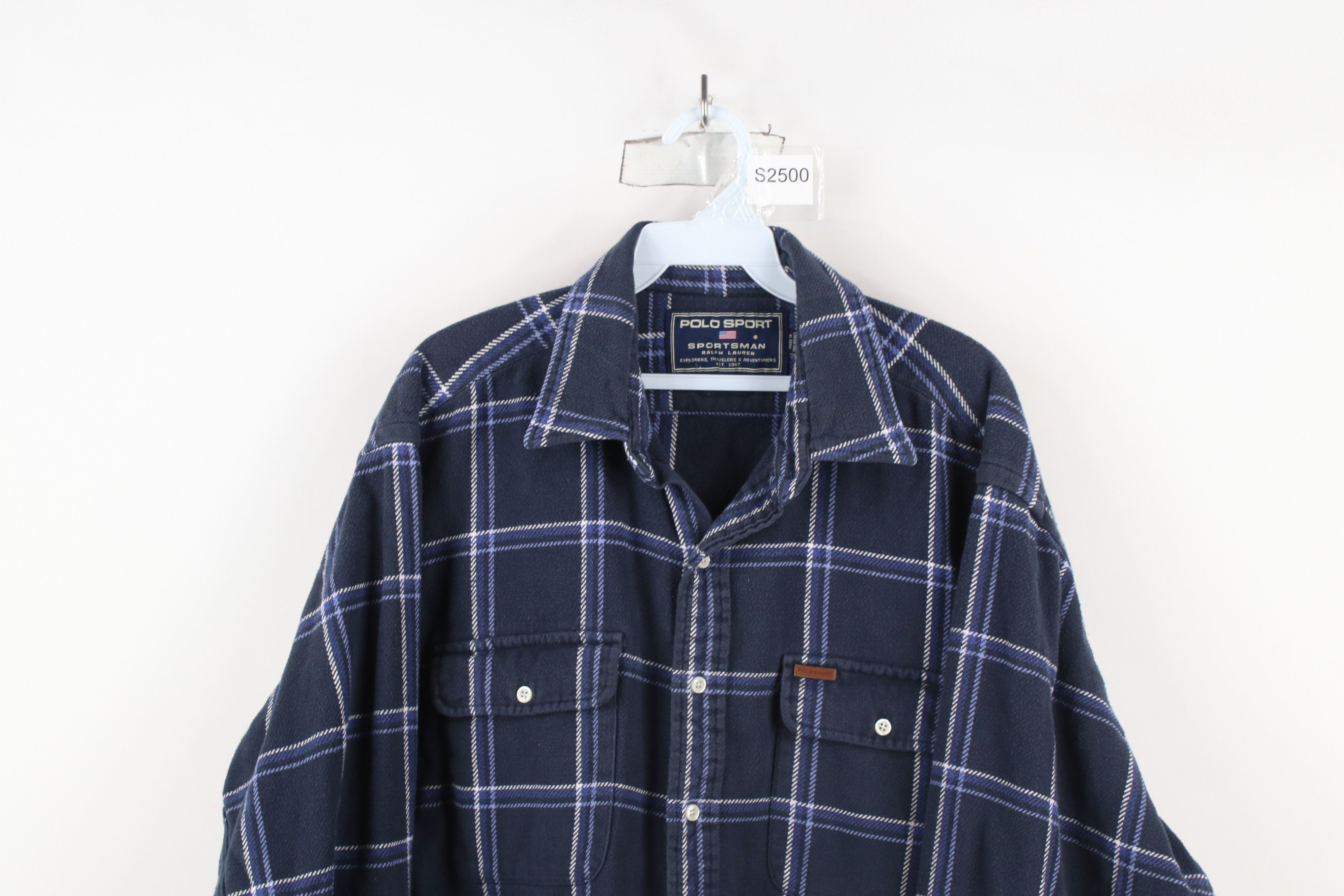 Ralph Lauren × Vintage Vintage 90s Polo Sport Sportsman Ralph Lauren Button Shirt Size US XL / EU 56 / 4 - 2 Thumbnail