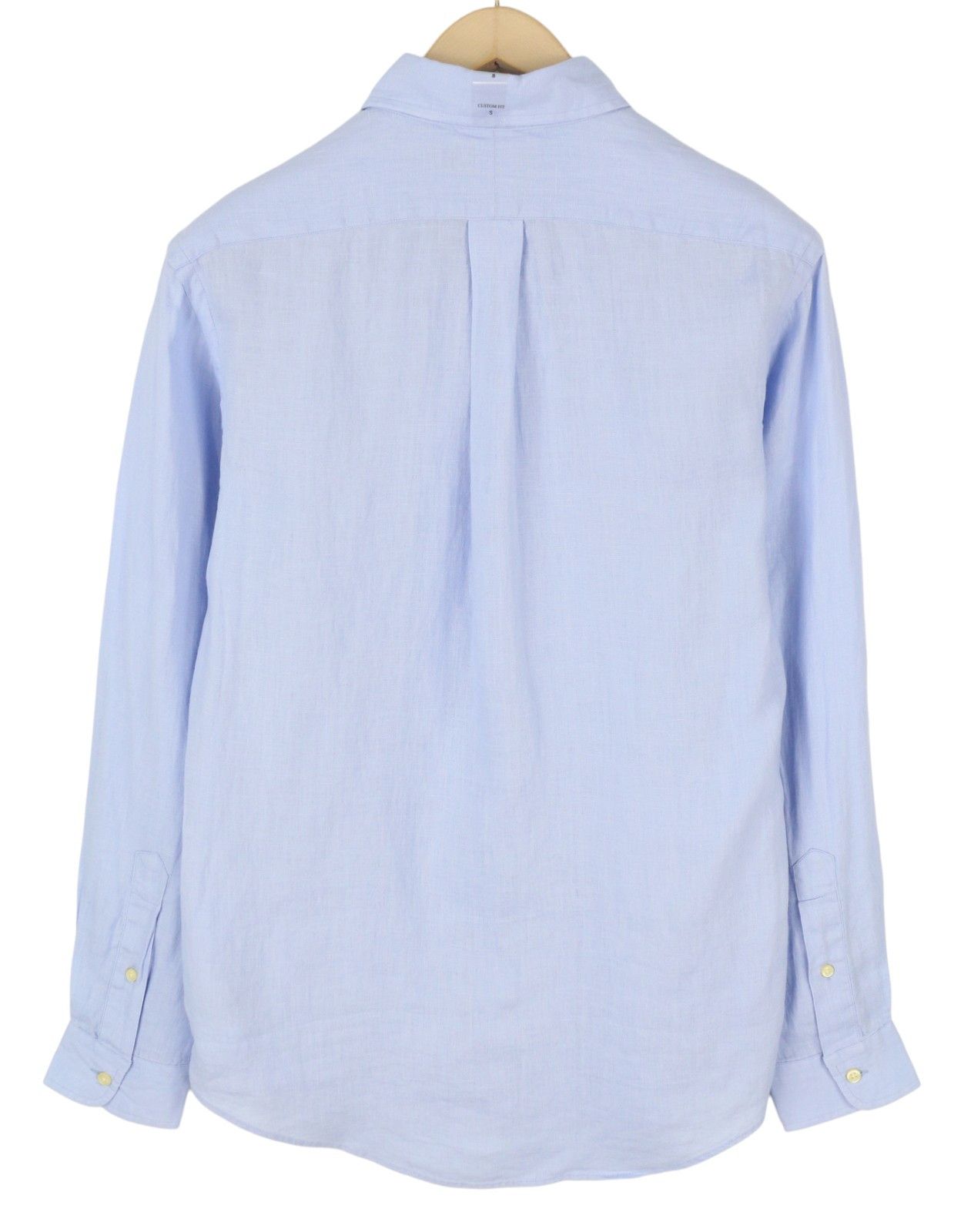 Ralph Lauren S Blue Linen Custom Fit Button-Down Neck Logo 87001 Size US S / EU 44-46 / 1 - 2 Thumbnail