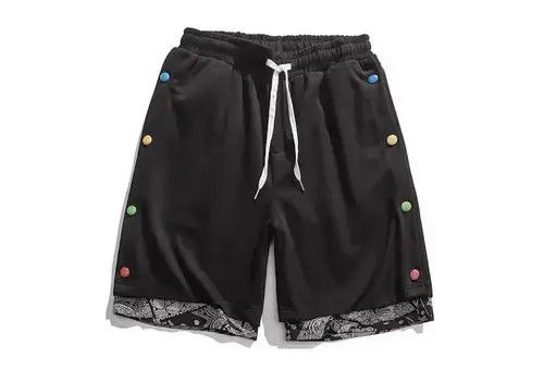 Japanese Brand 21SS Tokyo Union Black Bandana Paisley One Layer Shorts Size US 30 / EU 46 - 2 Thumbnail