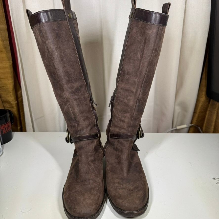Cole Haan Cole Haan Brown Nubuck Leather Riding Boots Womens Sz 7.5 B Size US 7.5 / IT 37.5 - 2 Thumbnail
