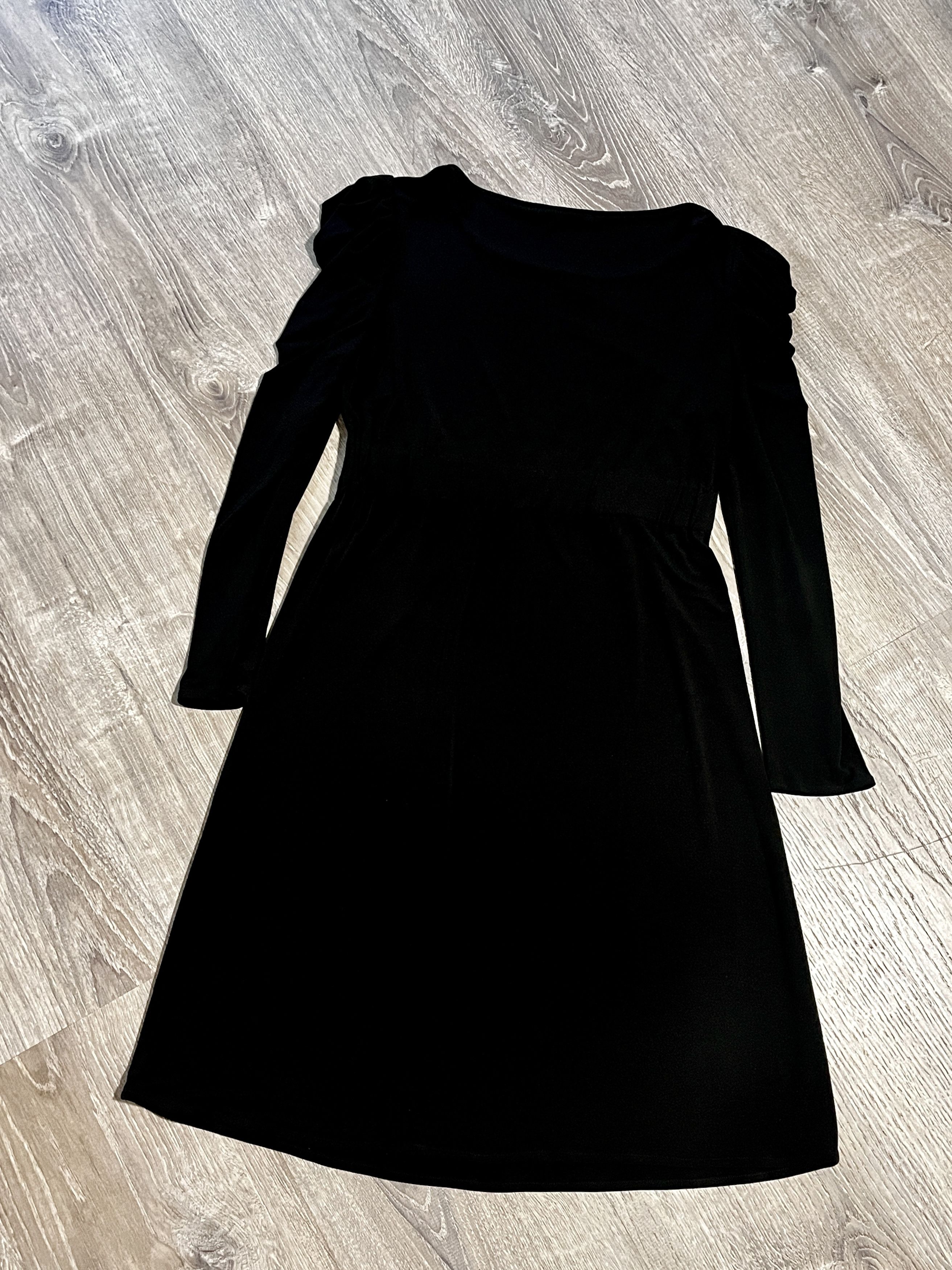Bcbgmaxazria BCBGMaxAzria Black Puffy Shoulder Long Sleeve Sheath Dress Size M / US 6-8 / IT 42-44 - 5 Thumbnail