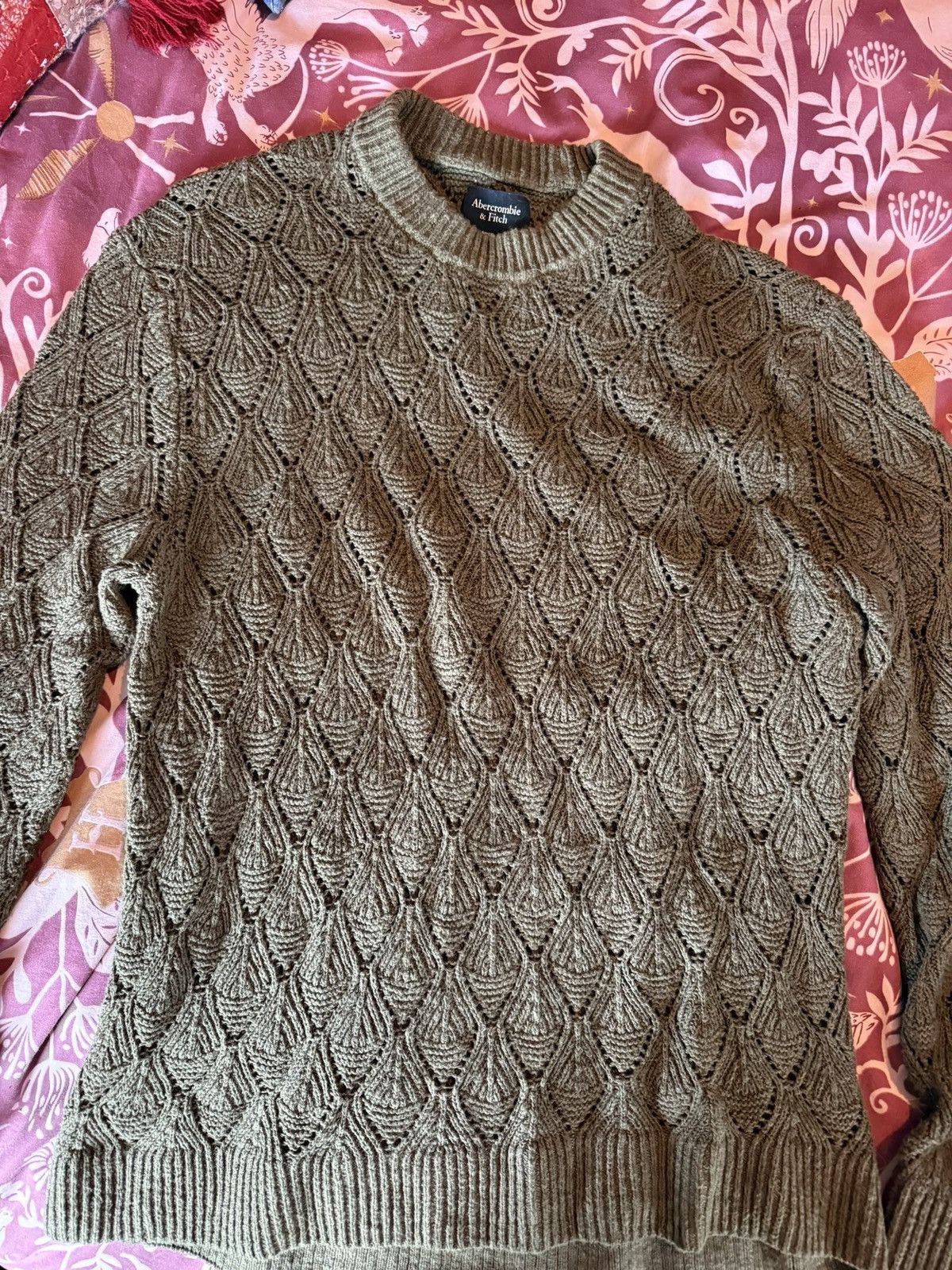 Abercrombie & Fitch Men’s Abercrombie and Fitch green sweater Size US M / EU 48-50 / 2 - 1 Thumbnail