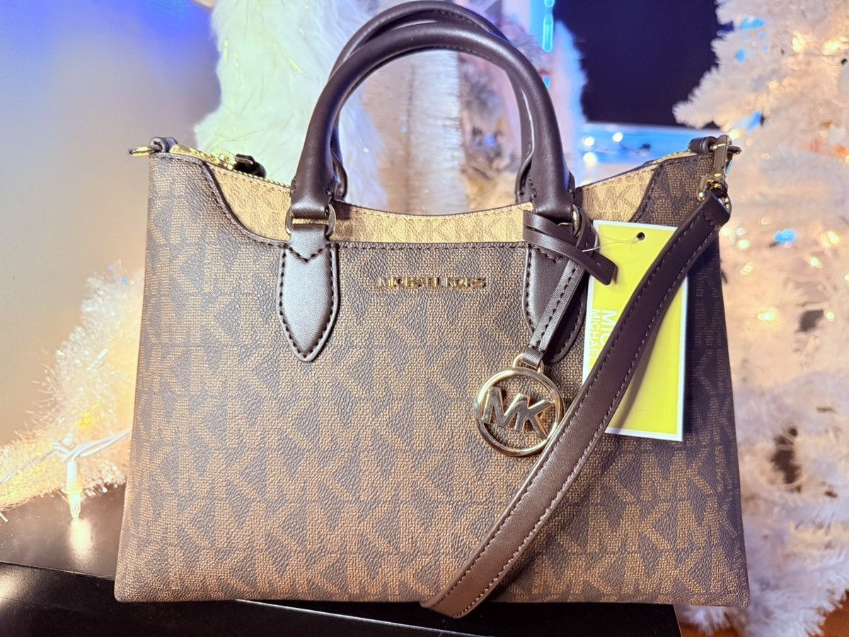 Michael Kors Michael Kors Austen small brown tag satchel crossbody bag Size ONE SIZE - 2 Thumbnail