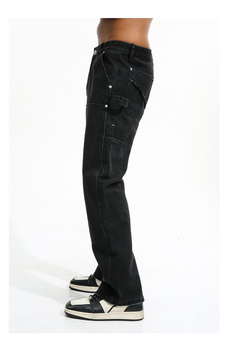 Jean × Vintage punk grunge faded double knee carpenter flared jeans Size US 28 / EU 44 - 5 Thumbnail