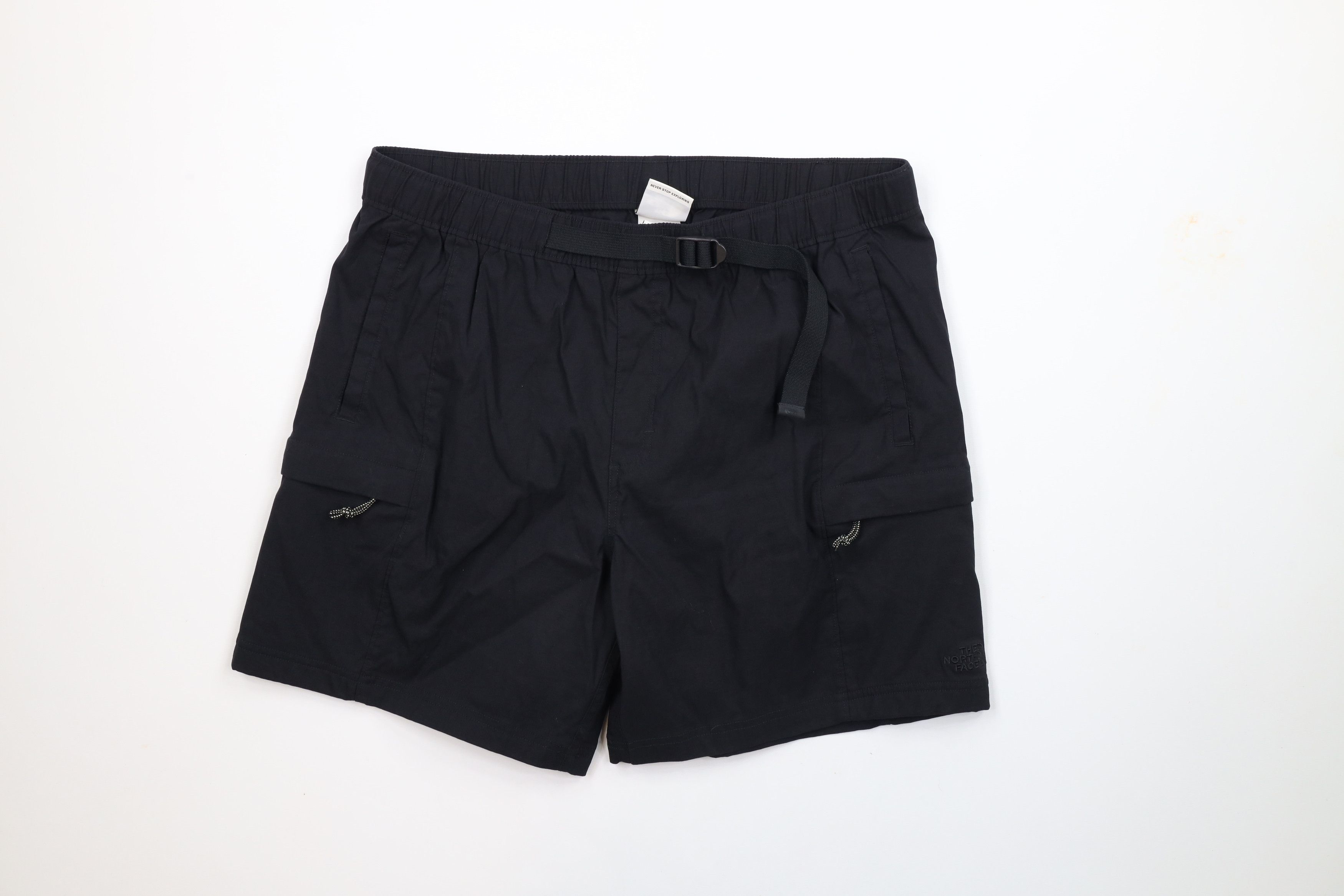 The North Face × Vintage The North Face Out Belted Above Knee Cargo Shorts Black Size US 34 / EU 50 - 1 Thumbnail