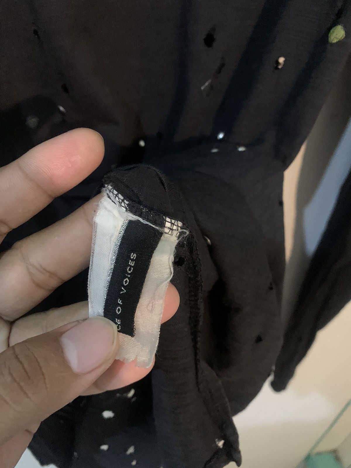 14th Addiction × Hysteric Glamour × If Six Was Nine Distressed Long Sleeve inspired Rick Owens Size US M / EU 48-50 / 2 - 10 Thumbnail