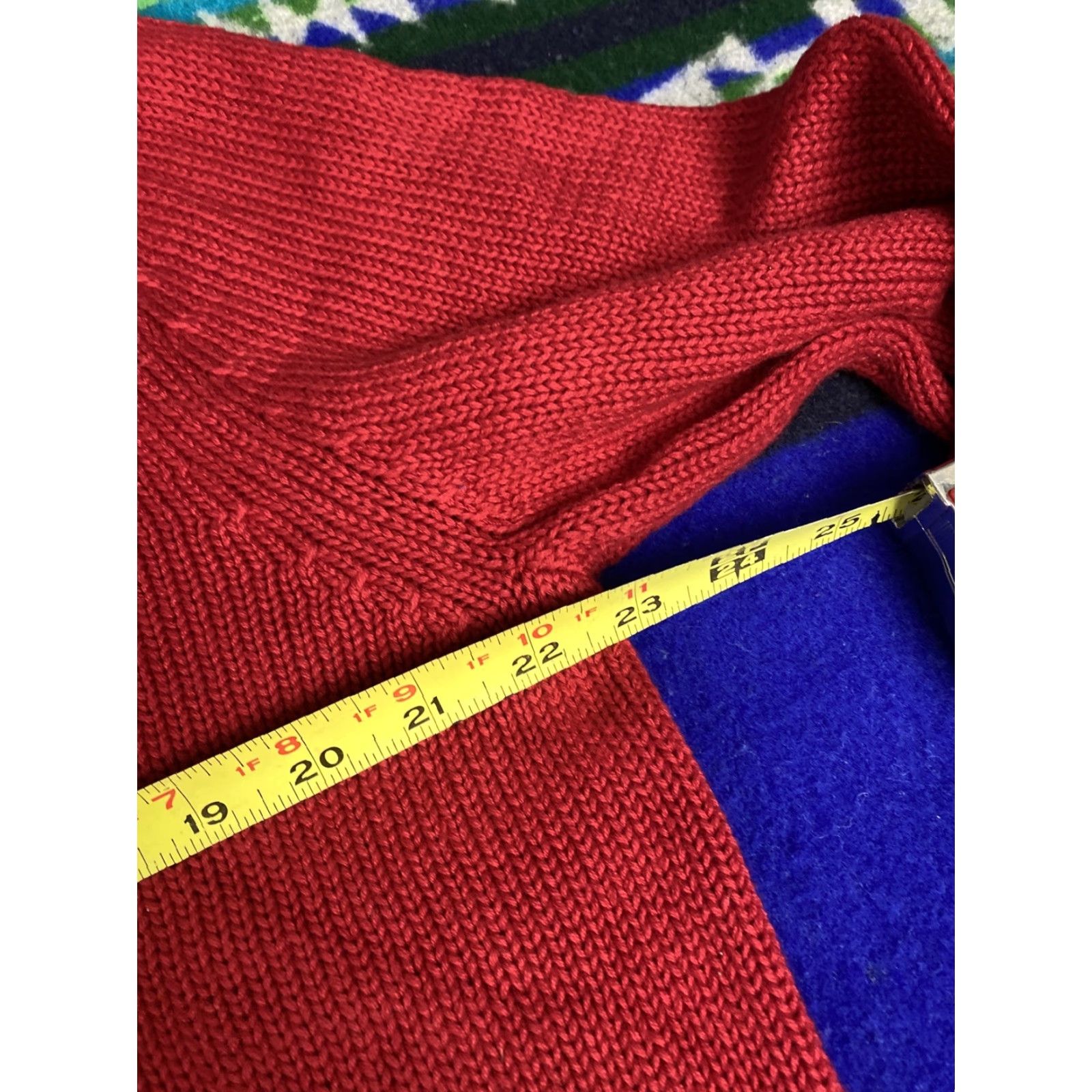 Chaps Chaps Ralph Lauren Sweater Mens L Red 1/4 Zip Knit Pullover Size US L / EU 52-54 / 3 - 6 Thumbnail