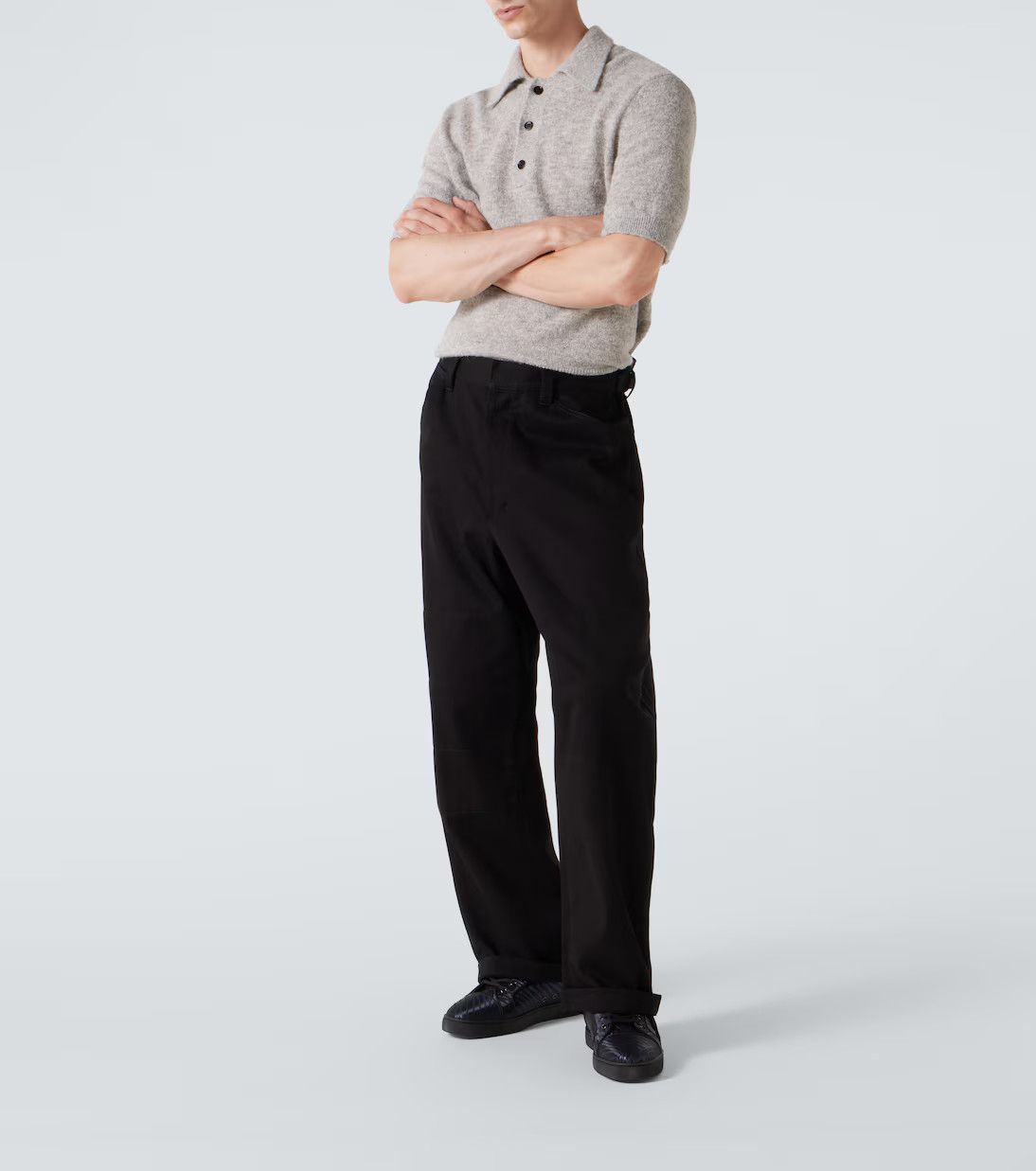 Christian Louboutin os11x0126 Louis High-Top Sneakers in Black/Blue Size US 12 / EU 45 - 2 Thumbnail