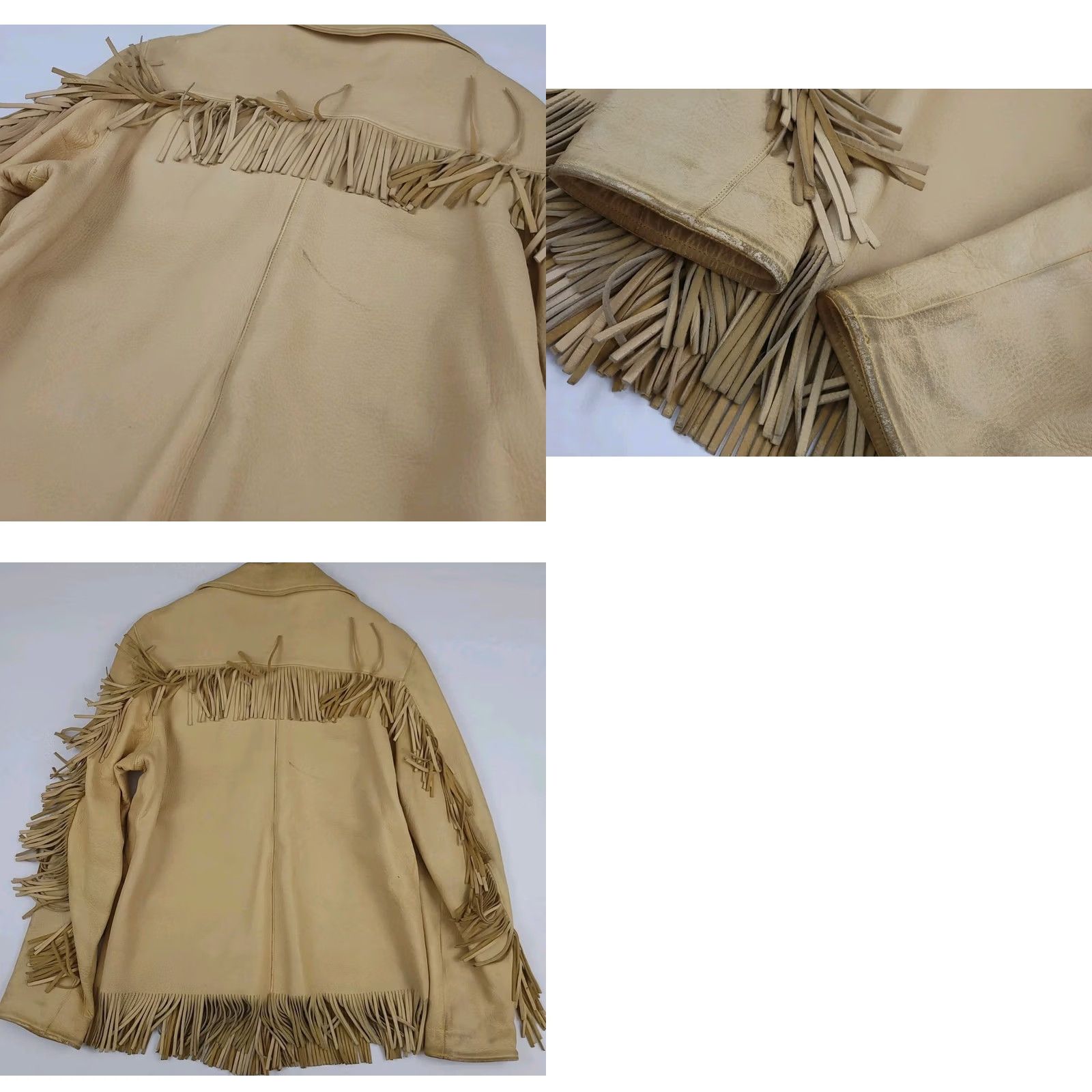 Skin Vintage 50s 60s Deer Skin Leather Fringe Jacket - Unique Western Ladies Size M / US 6-8 / IT 42-44 - 9 Thumbnail