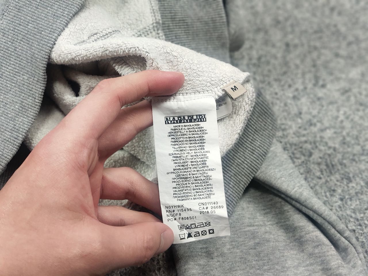 Napapijri Napapijri Balys Full Gray Logo Zip Pullover Sweatshirt Size US M / EU 48-50 / 2 - 16 Thumbnail