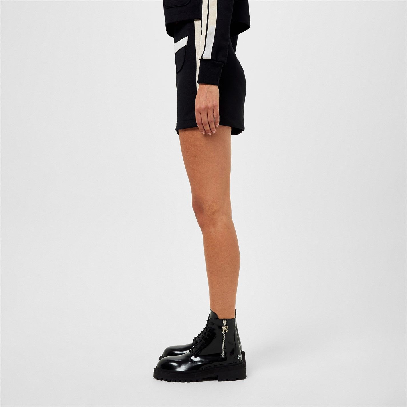 Palm Angels o1g2r1mq0425 Mini Skirt in Black & White Size 27" / US 4 / IT 40 - 4 Thumbnail