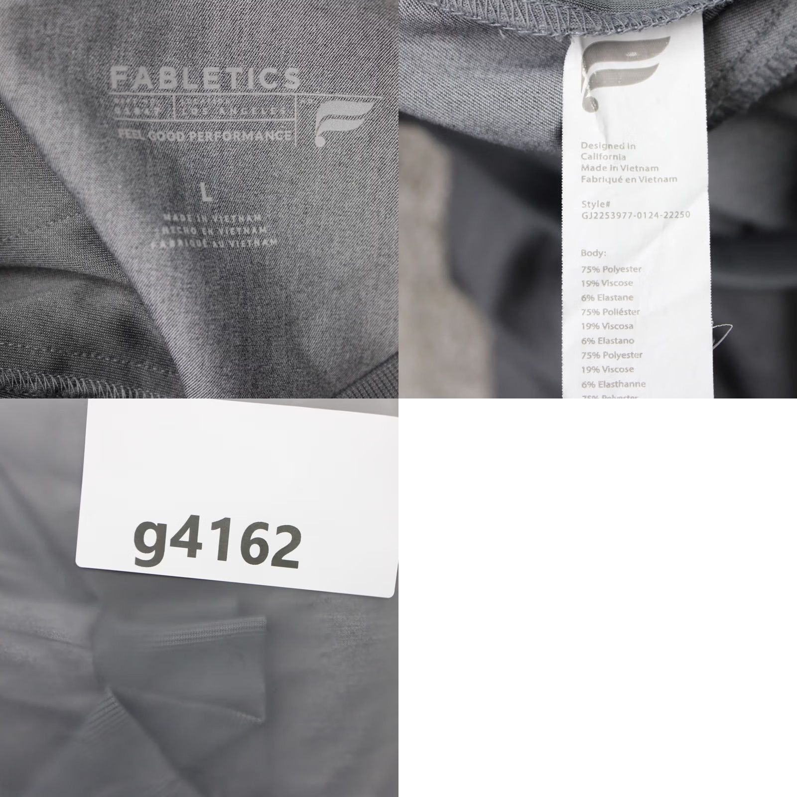 Fabletics Fabletics Gray High Rise Scrub Joggers 6 Pocket Pants Womens L/Gray/Polyester/Viscose/Elastane Womens Size 36" / US 14 / IT 50 - 8 Thumbnail