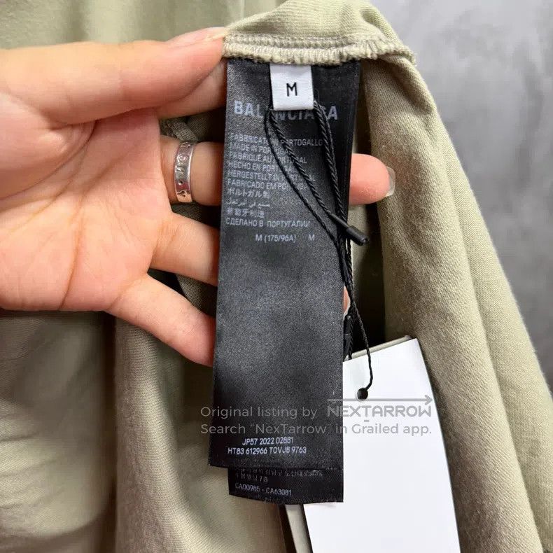 Balenciaga Balenciaga Off-white letter logo print round neck short sl Size US M / EU 48-50 / 2 - 3 Thumbnail